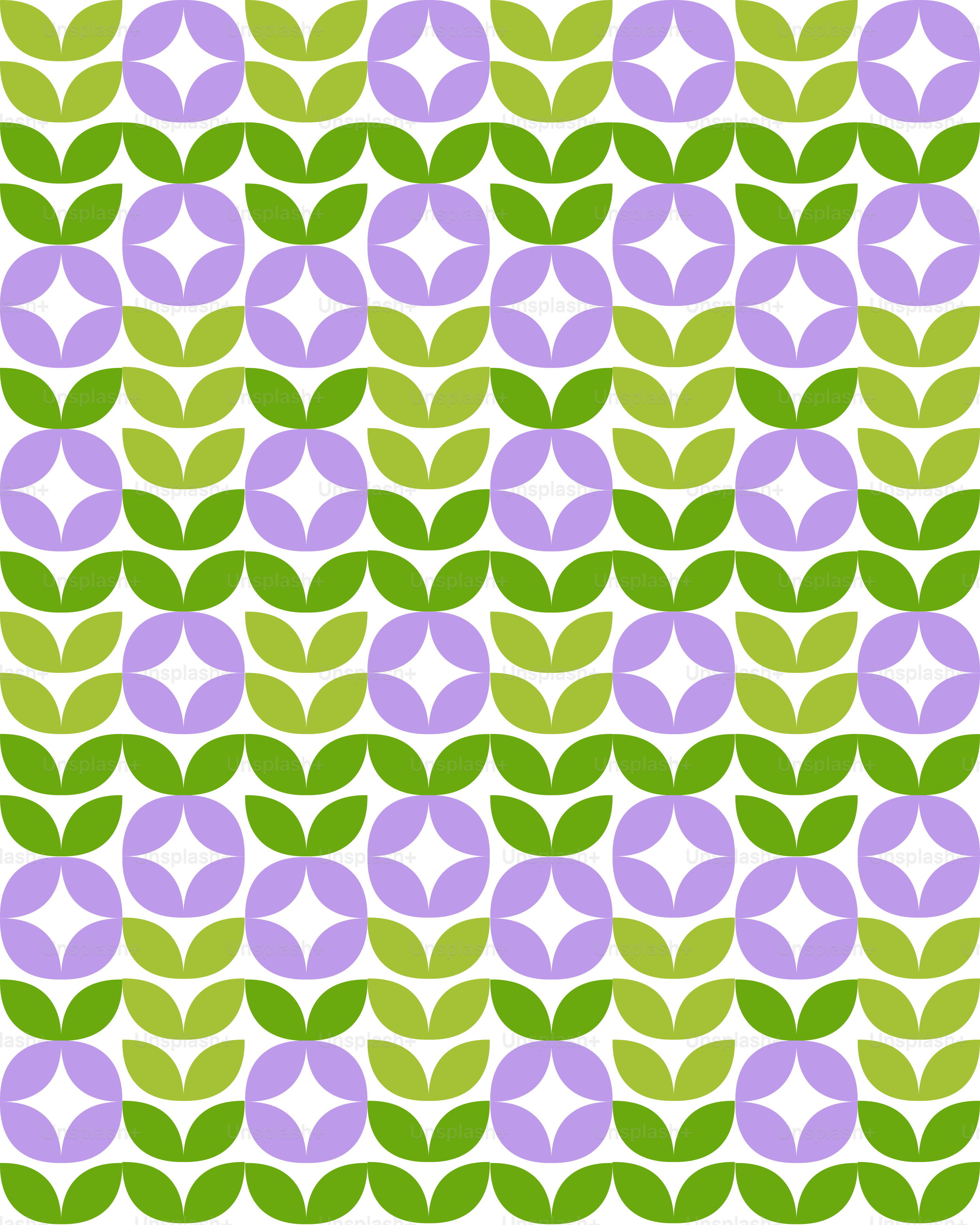 a green and purple pattern on a white background