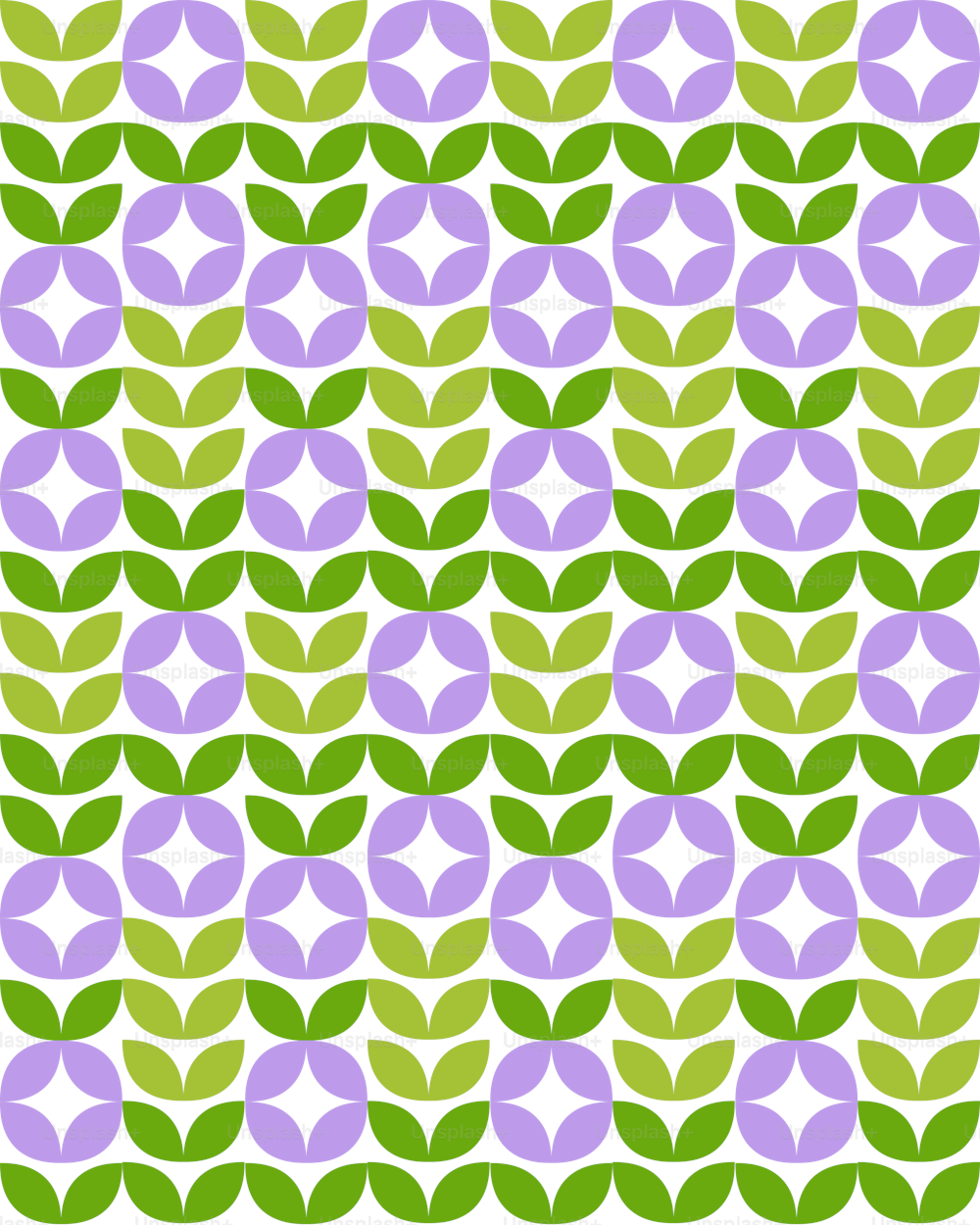 a green and purple pattern on a white background