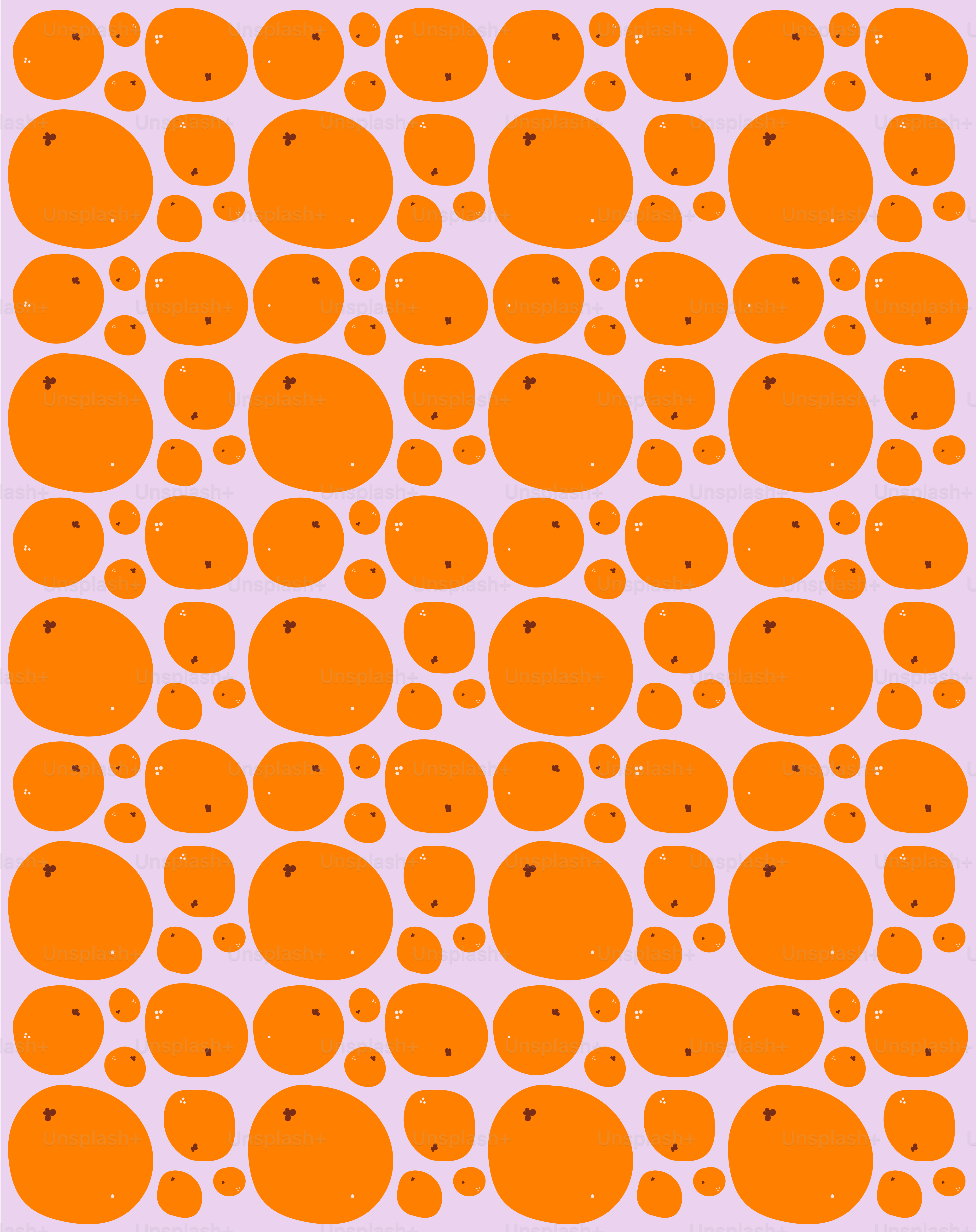 an orange background with a lot of bubbles