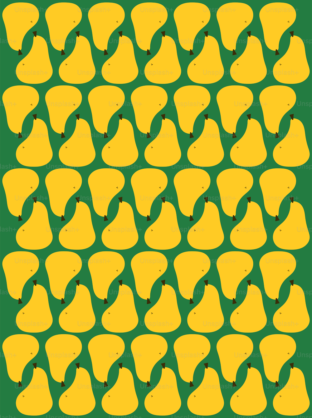 バナナの束と緑と黄色の背景