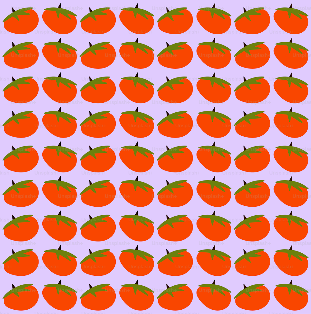 a pattern of oranges on a purple background