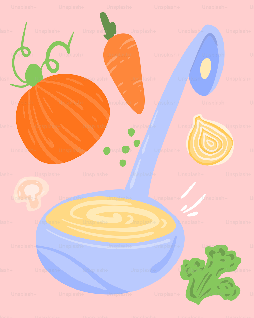 a bowl of soup with carrots and celery