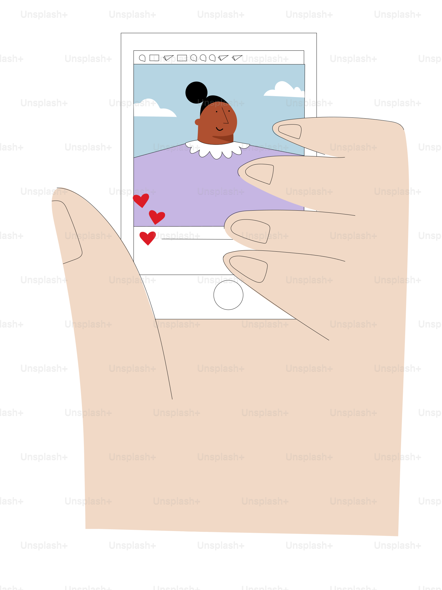 eine Person, die ein Foto mit einem Handy macht