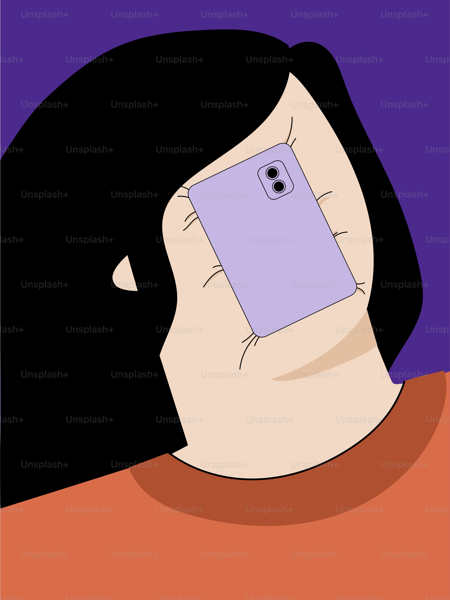 Un hombre con un móvil en la boca