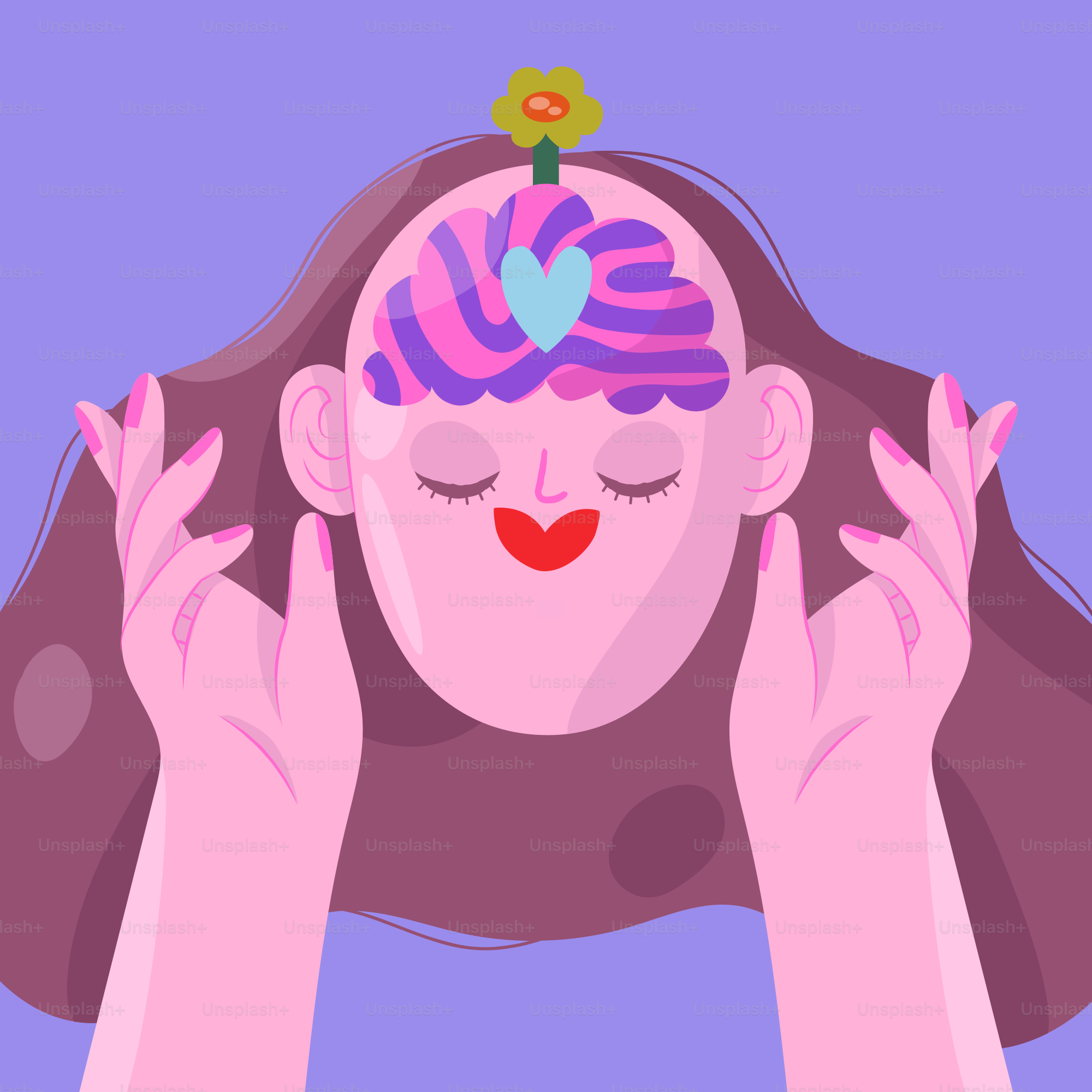 a woman with her head in her hands