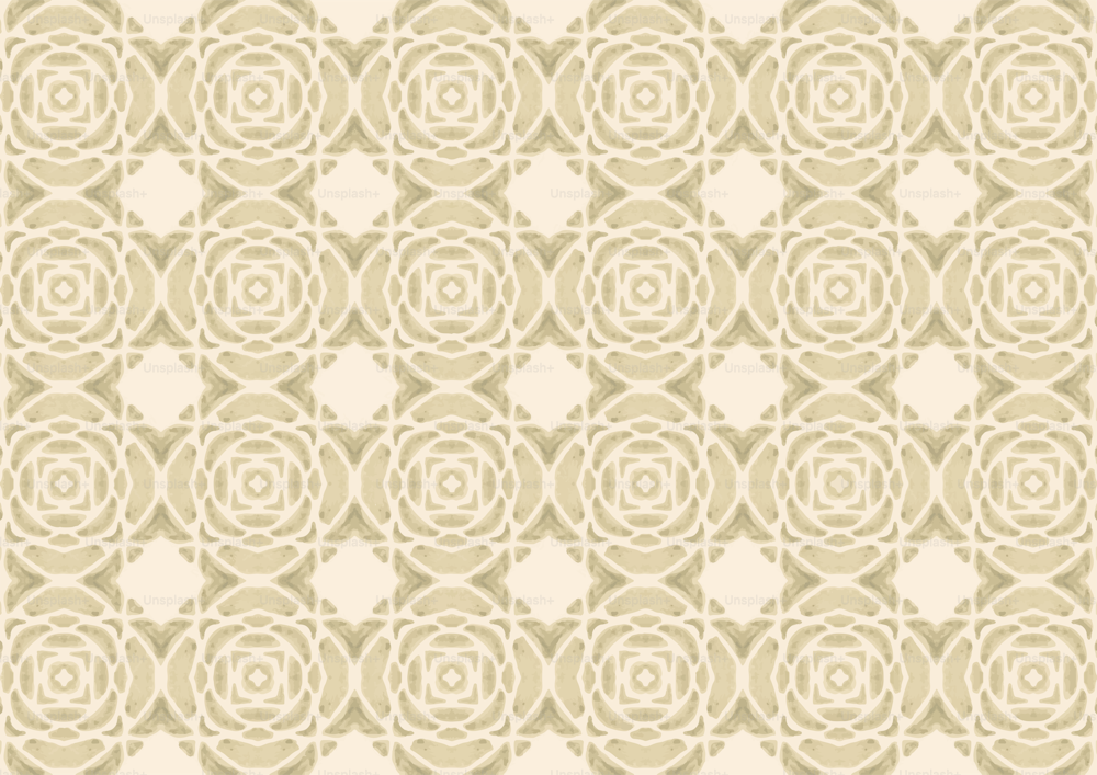 un motif géométrique beige et blanc