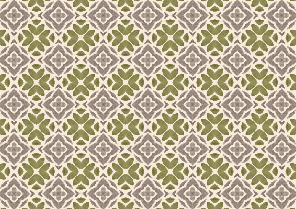 a green and gray pattern with a white background