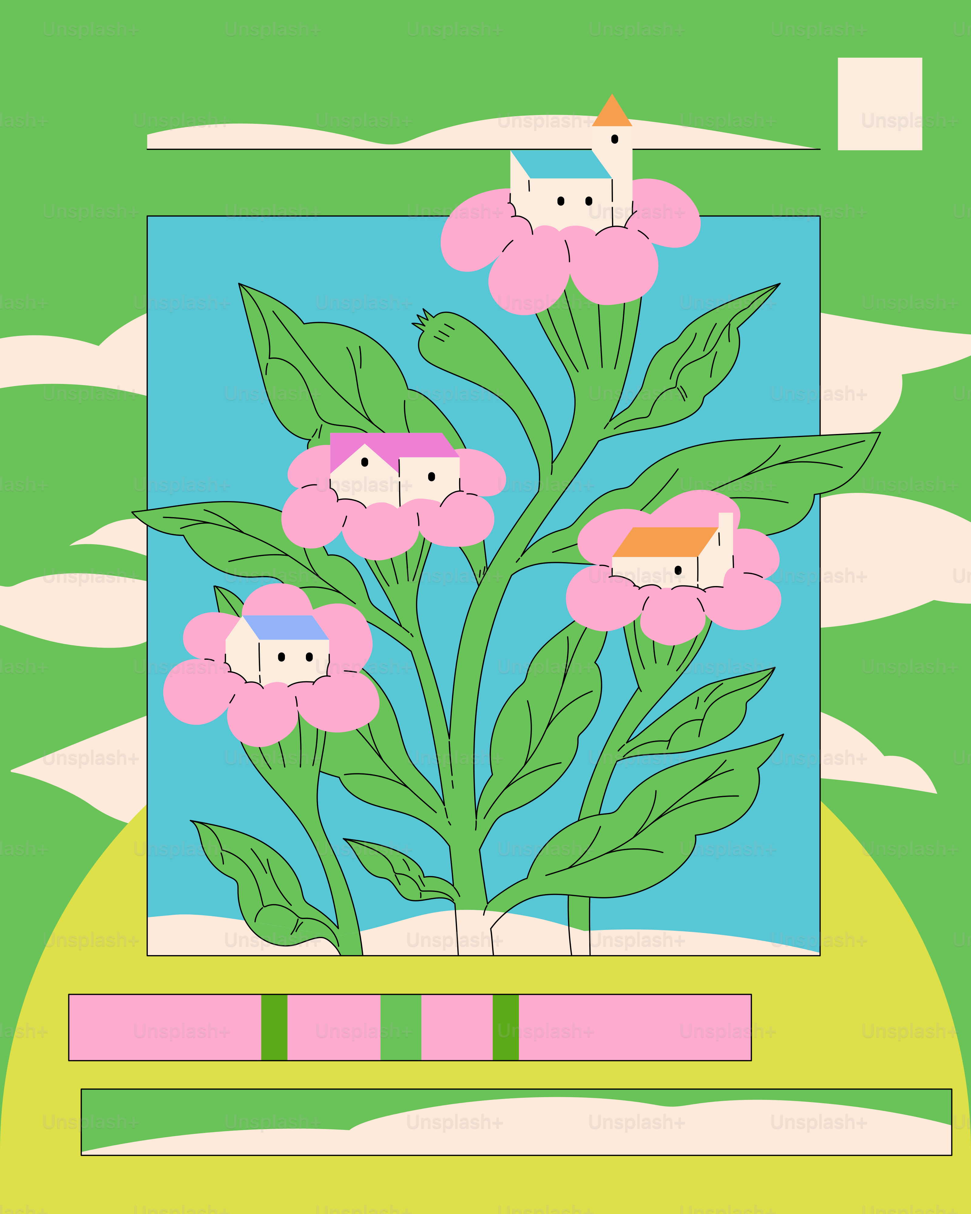 花瓶に入ったピンクの花の絵のベクター – Unsplashの花の画像
