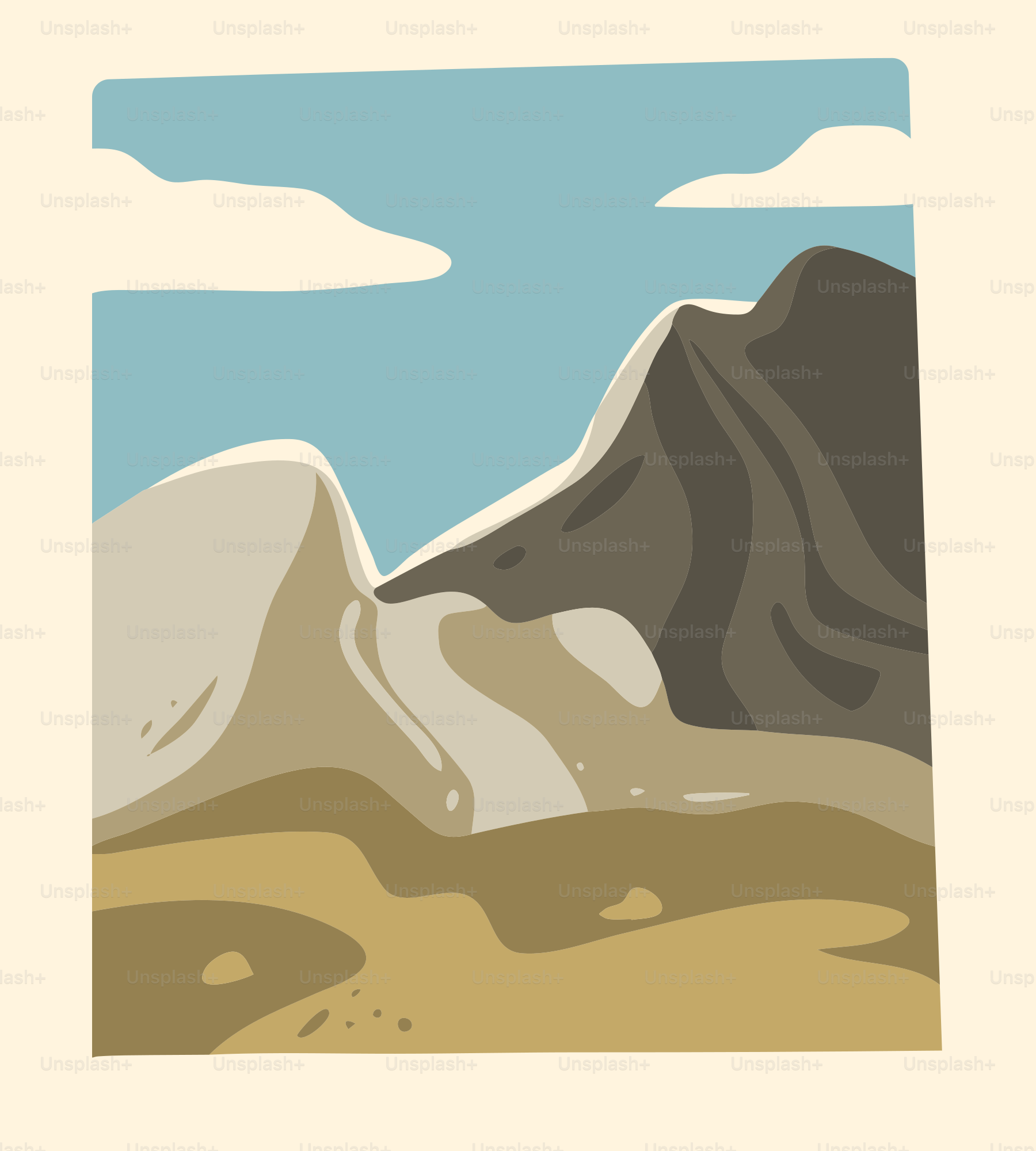 a picture of a mountain with a sky in the background