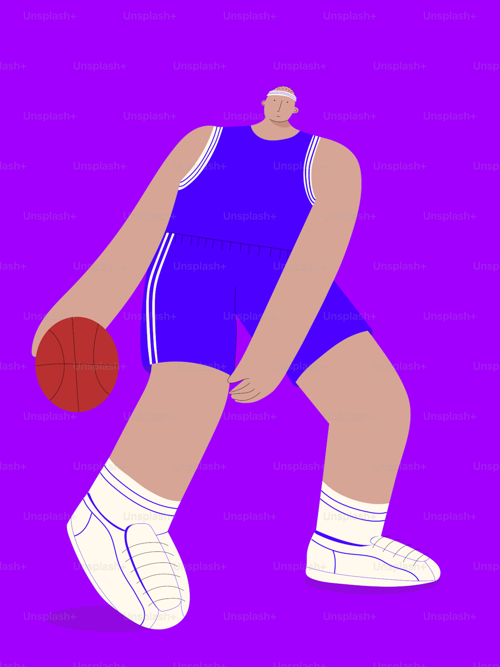 a basketball player with a ball in his hand