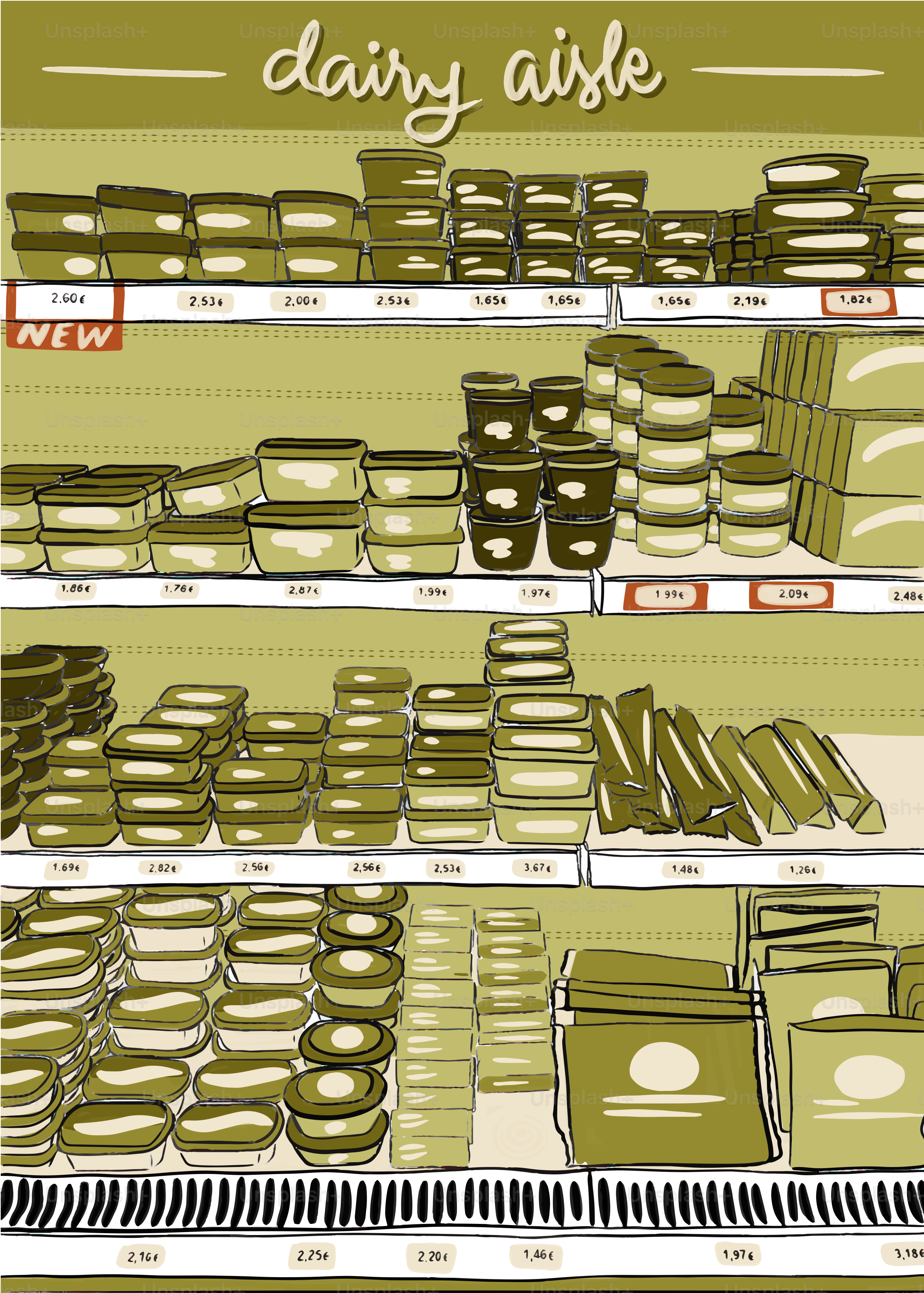 a shelf filled with lots of different kinds of items