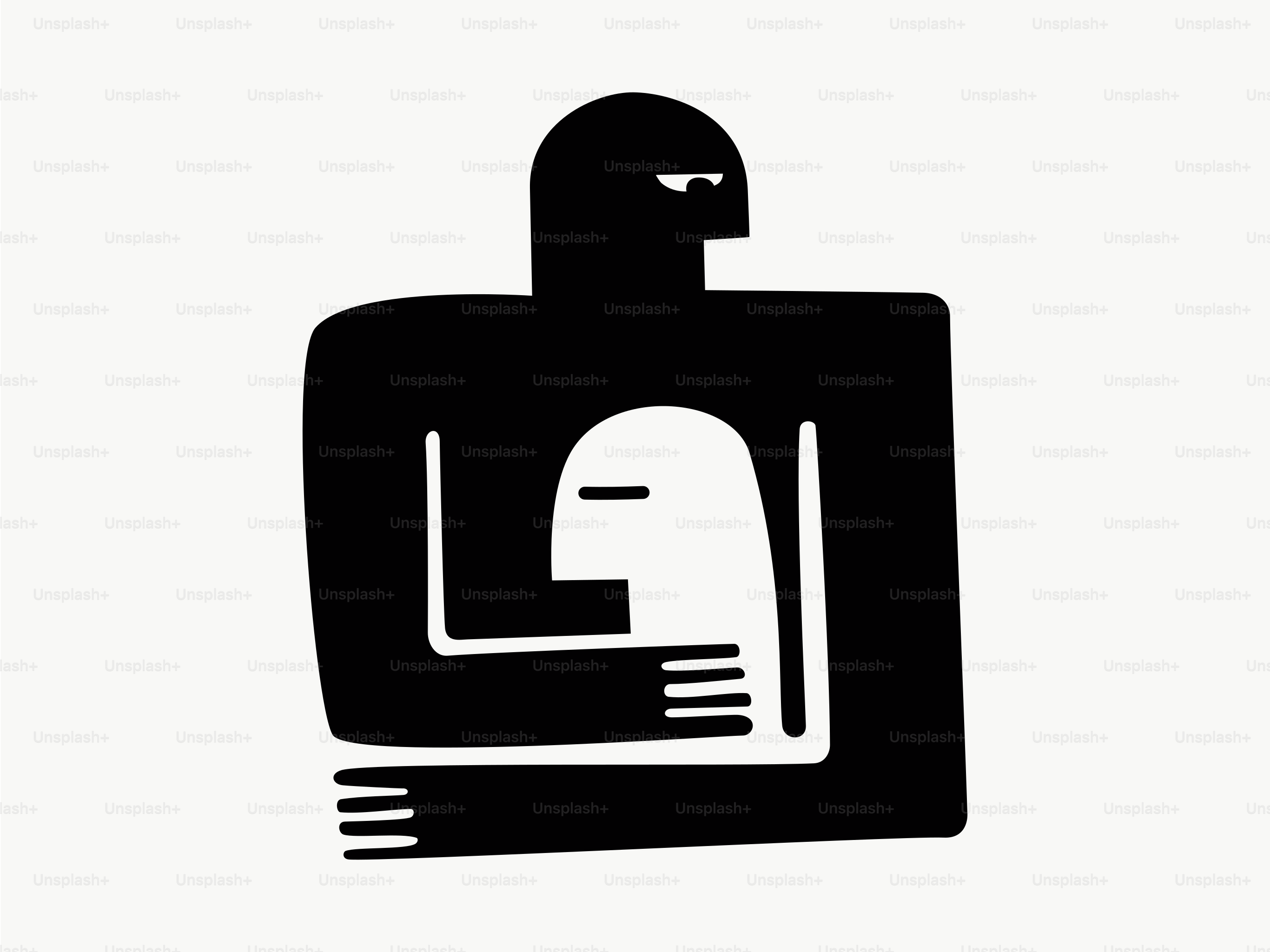 a black and white picture of a person with a face