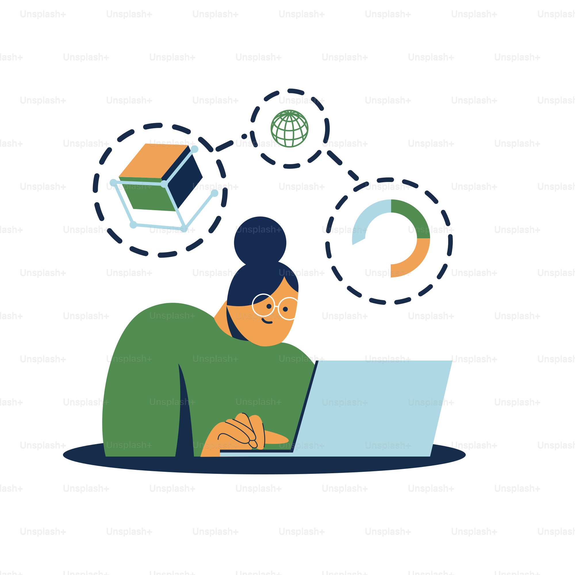 a woman sitting at a table with a laptop