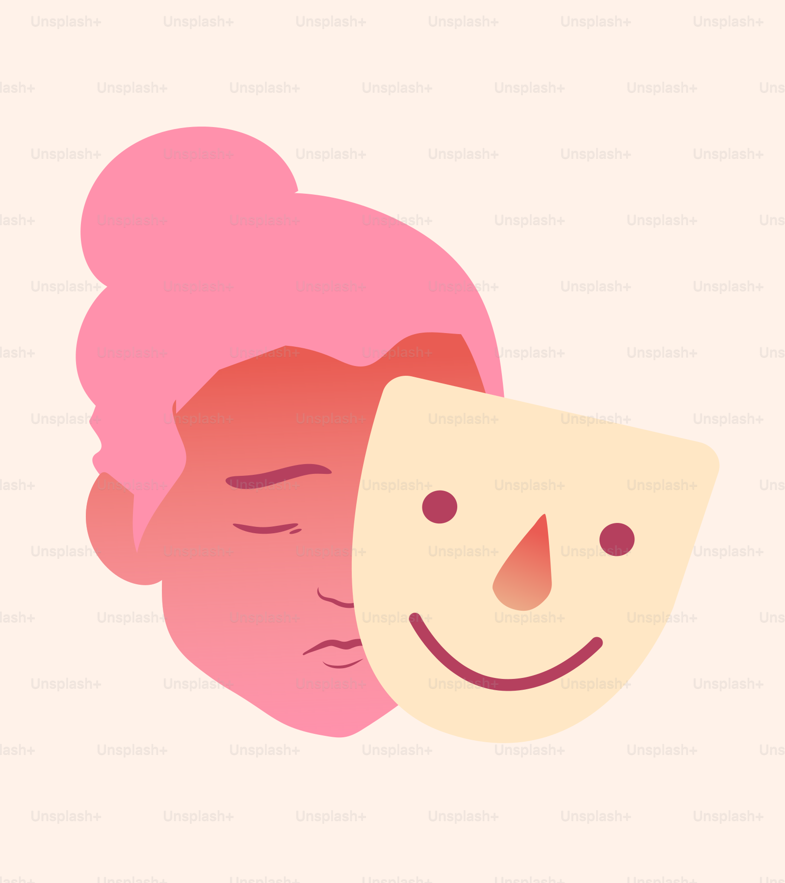 a woman's face with a mask on it