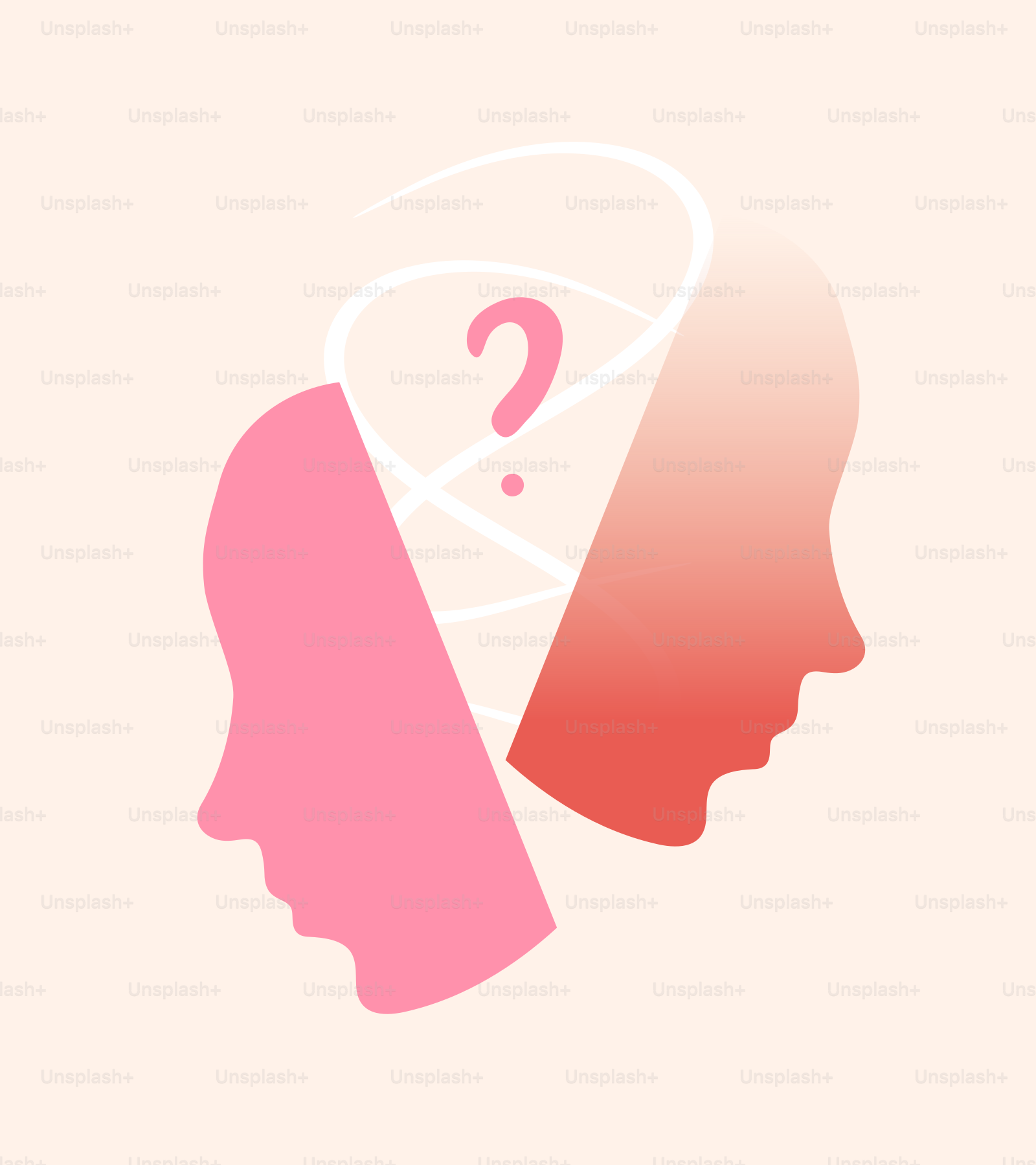 a couple of people with a question mark on their heads