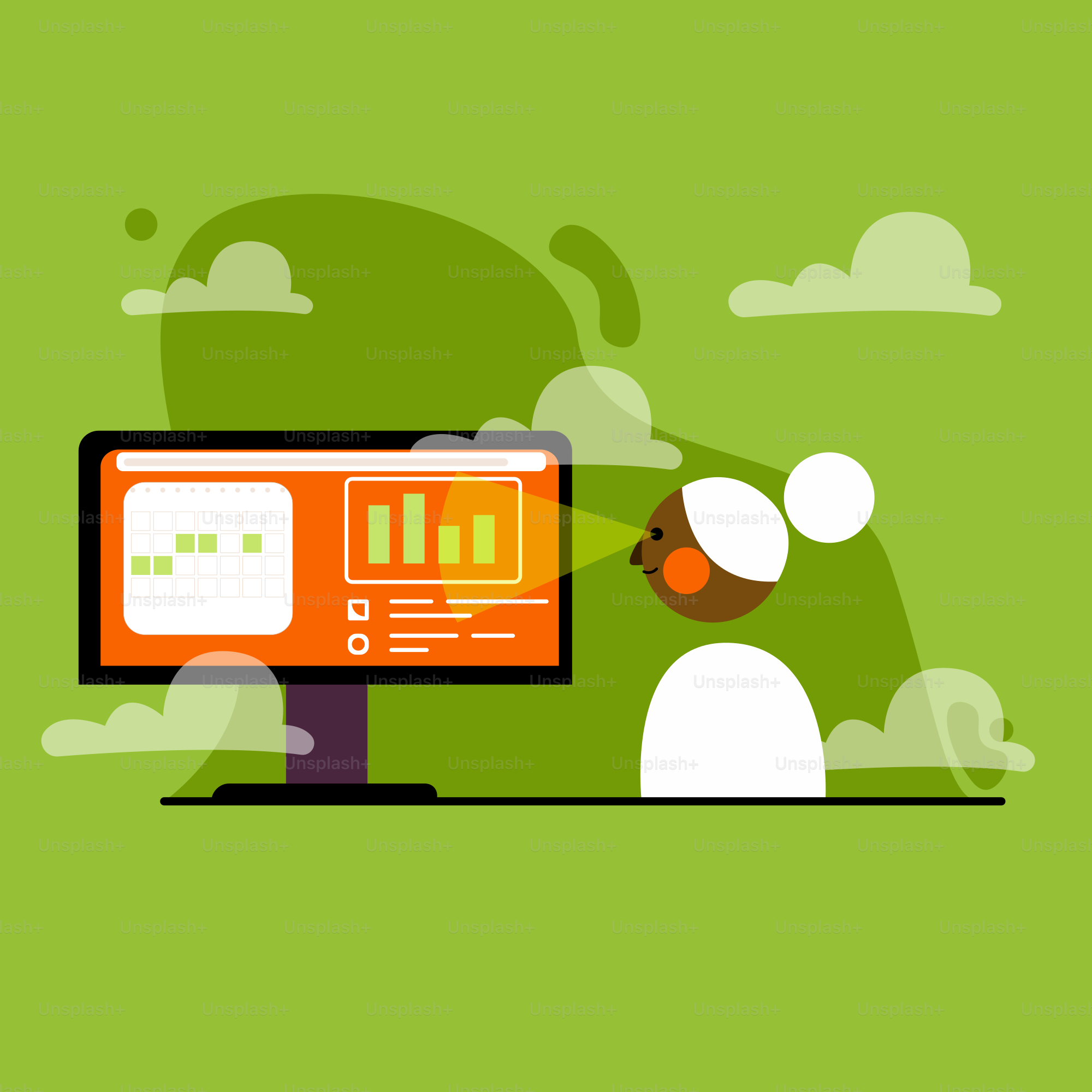 a person is looking at a computer screen