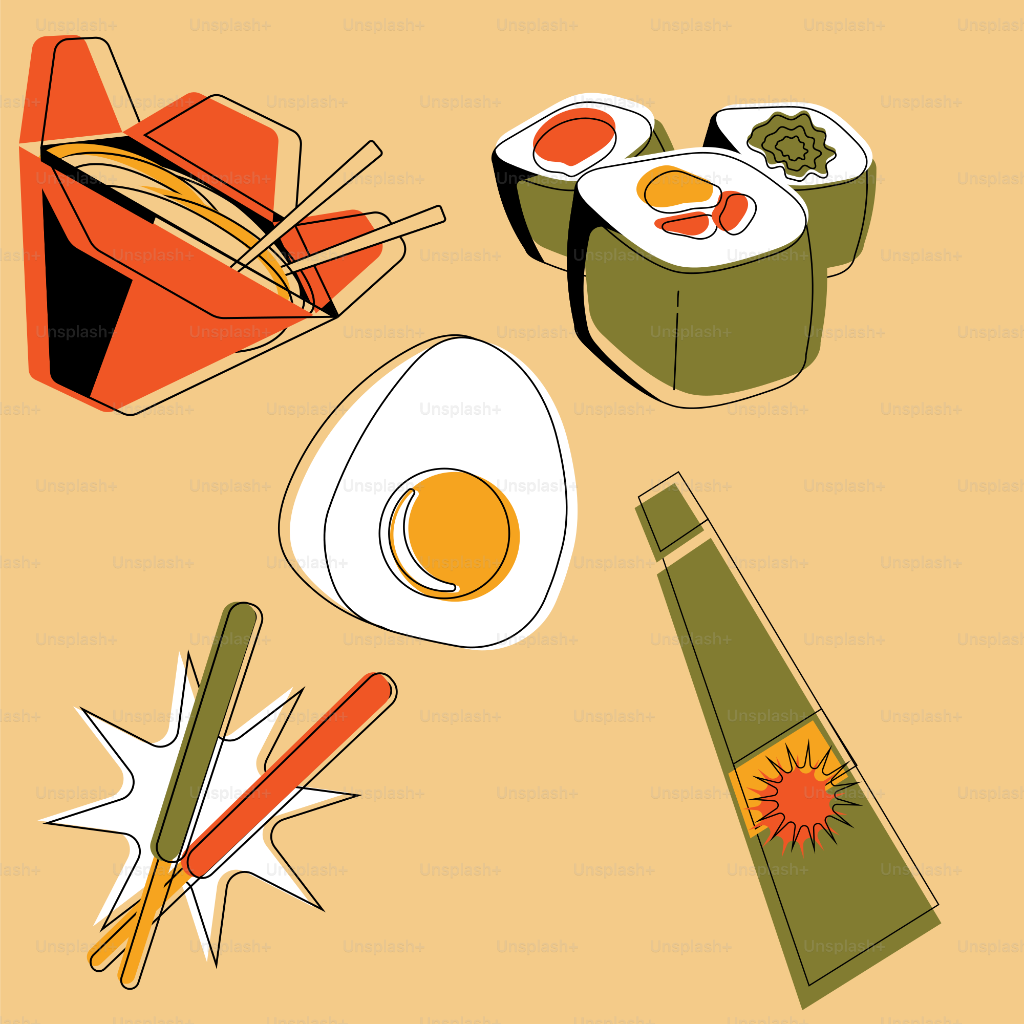 a picture of sushi and a bottle of wine