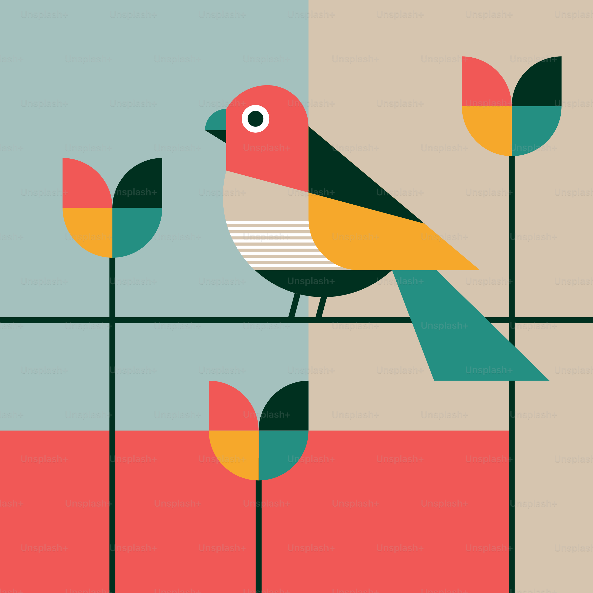 a bird sitting on top of a fence next to flowers