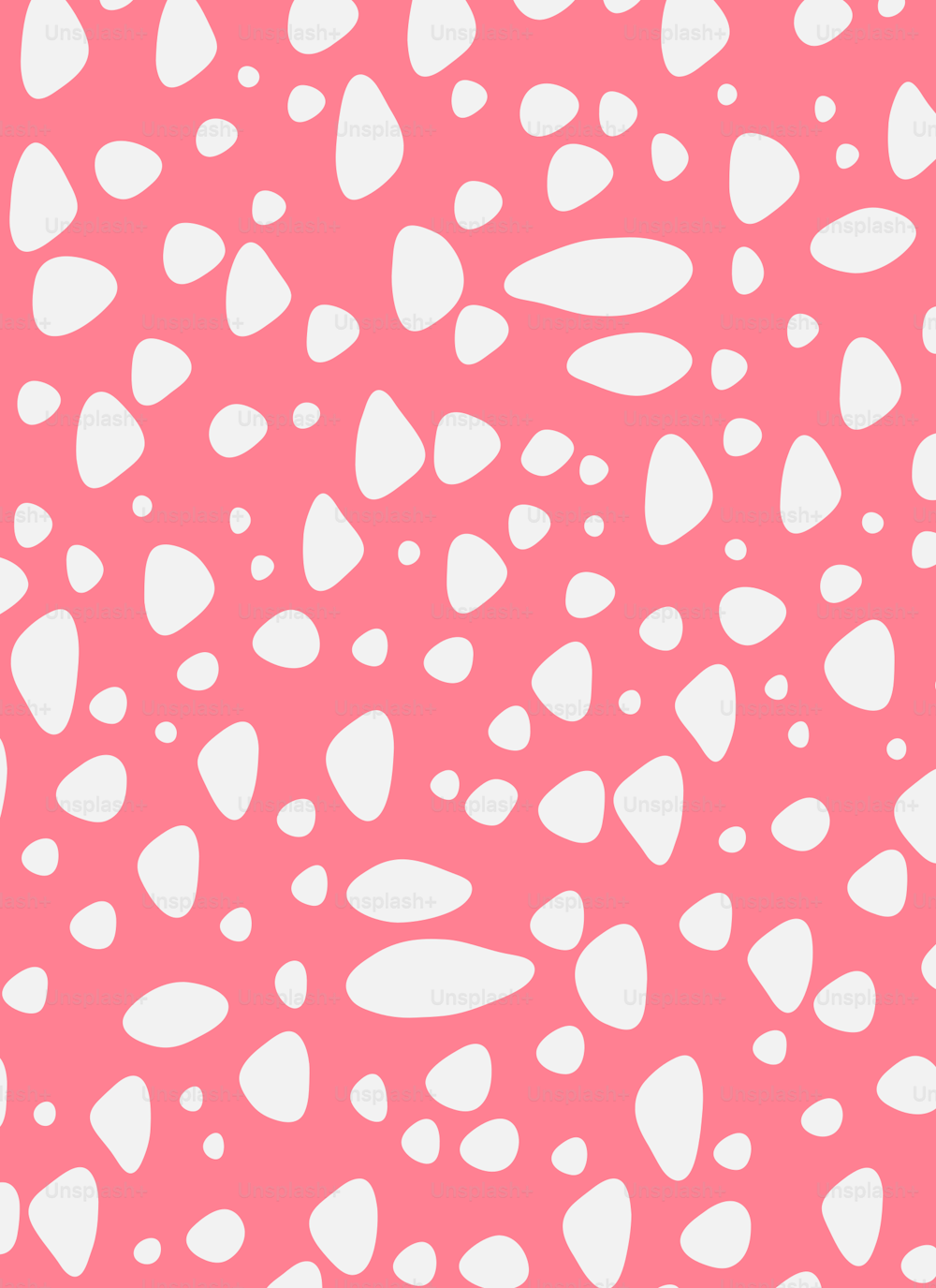 a pink background with white hearts on it