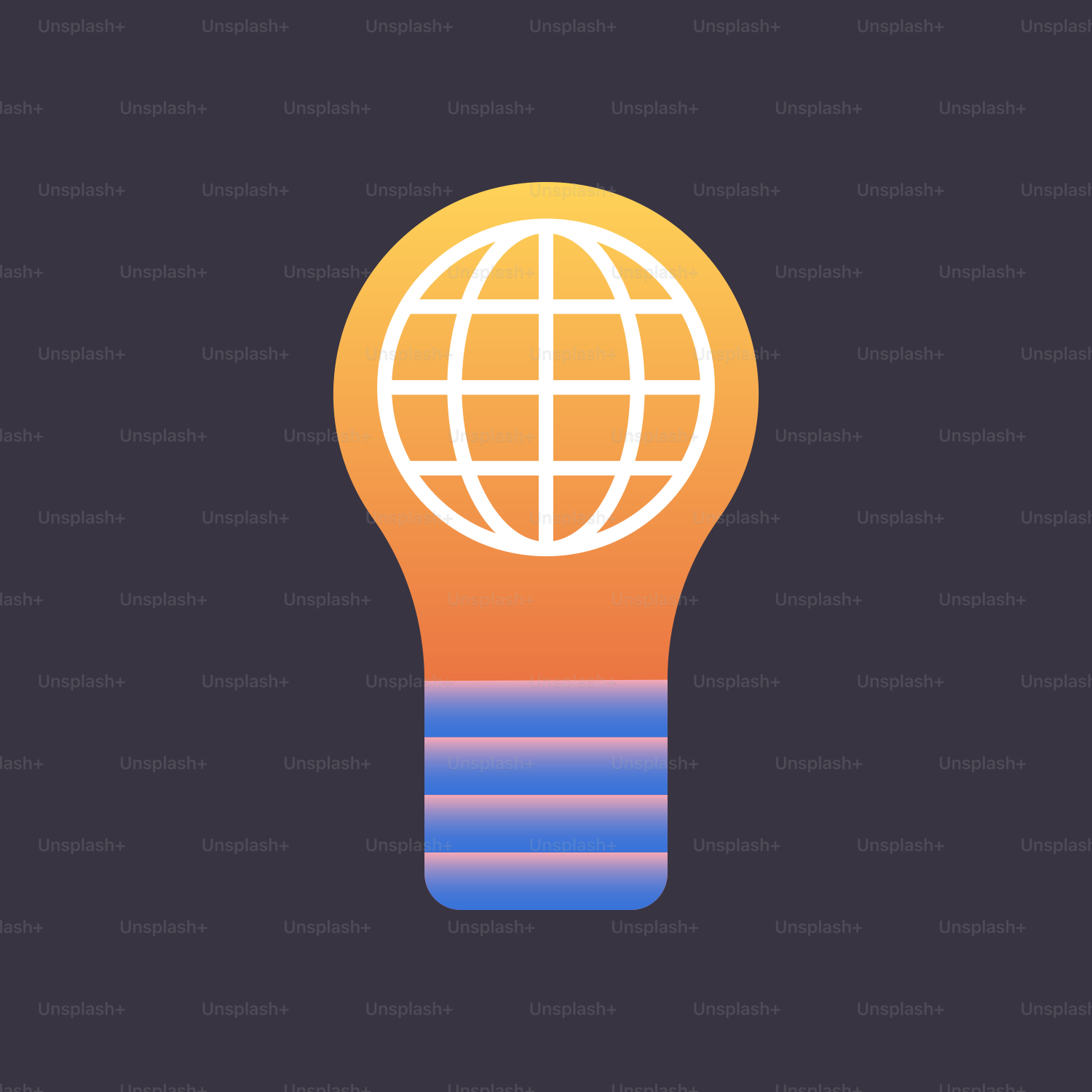 a light bulb with a globe inside of it