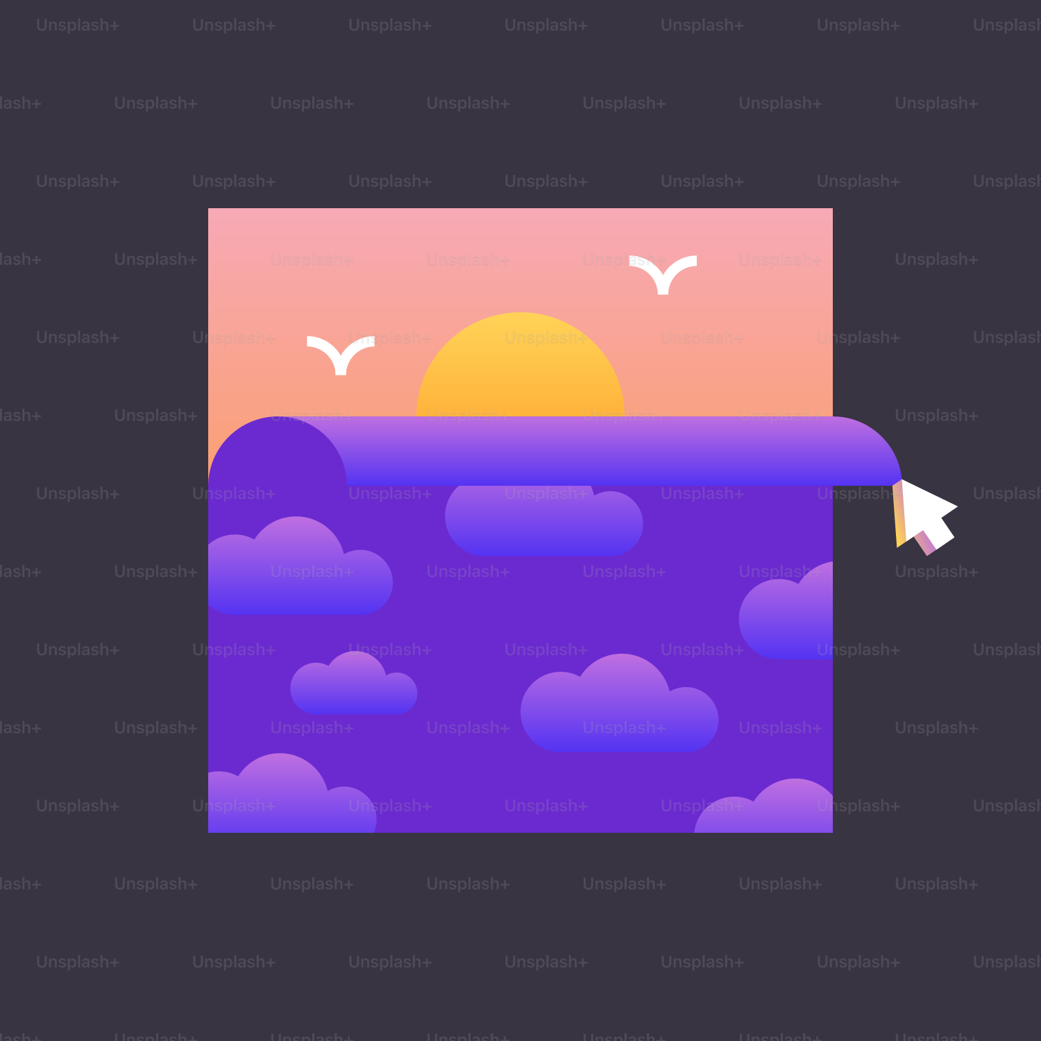 une photo d’un coucher de soleil et de quelques nuages