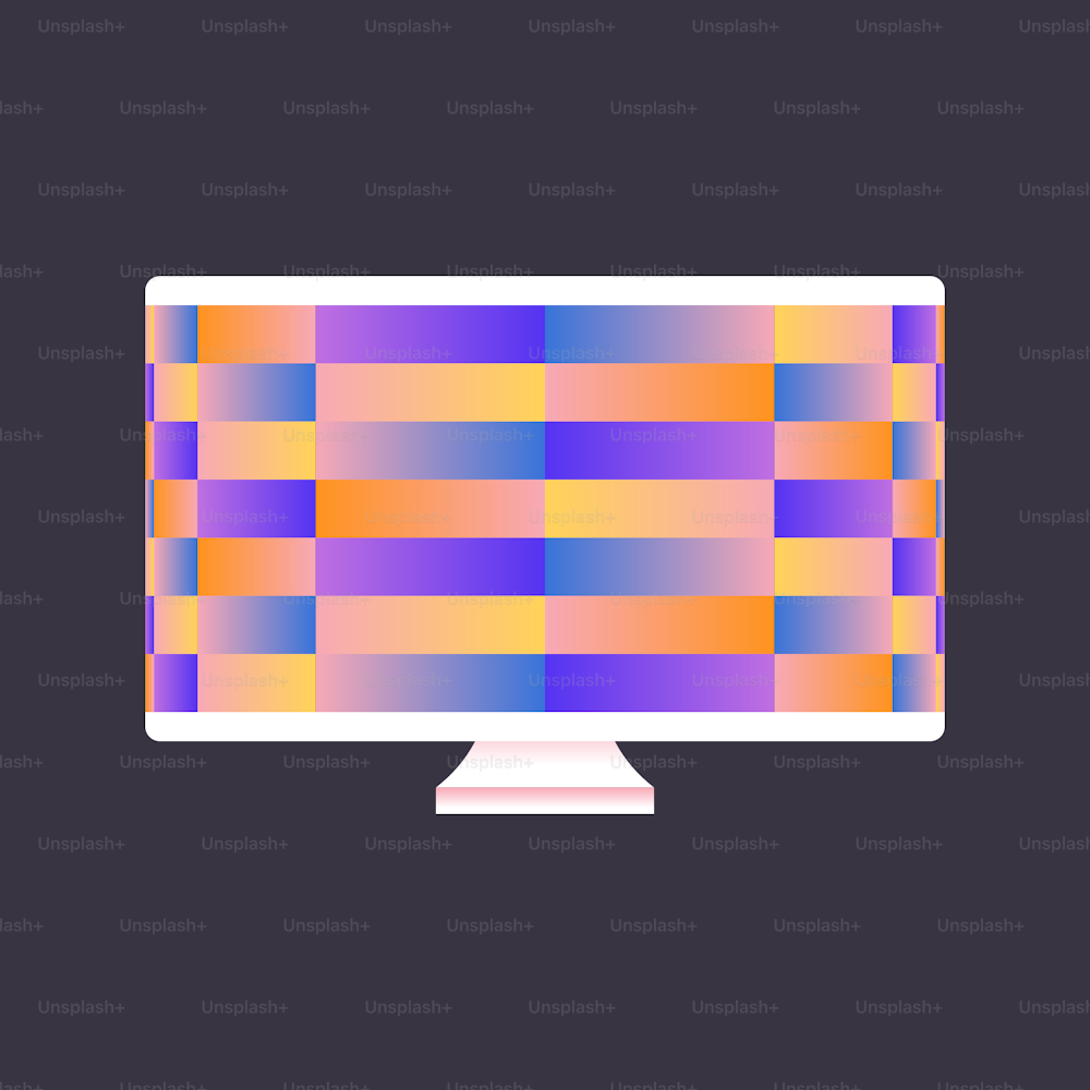 a computer screen with a colorful pattern on it