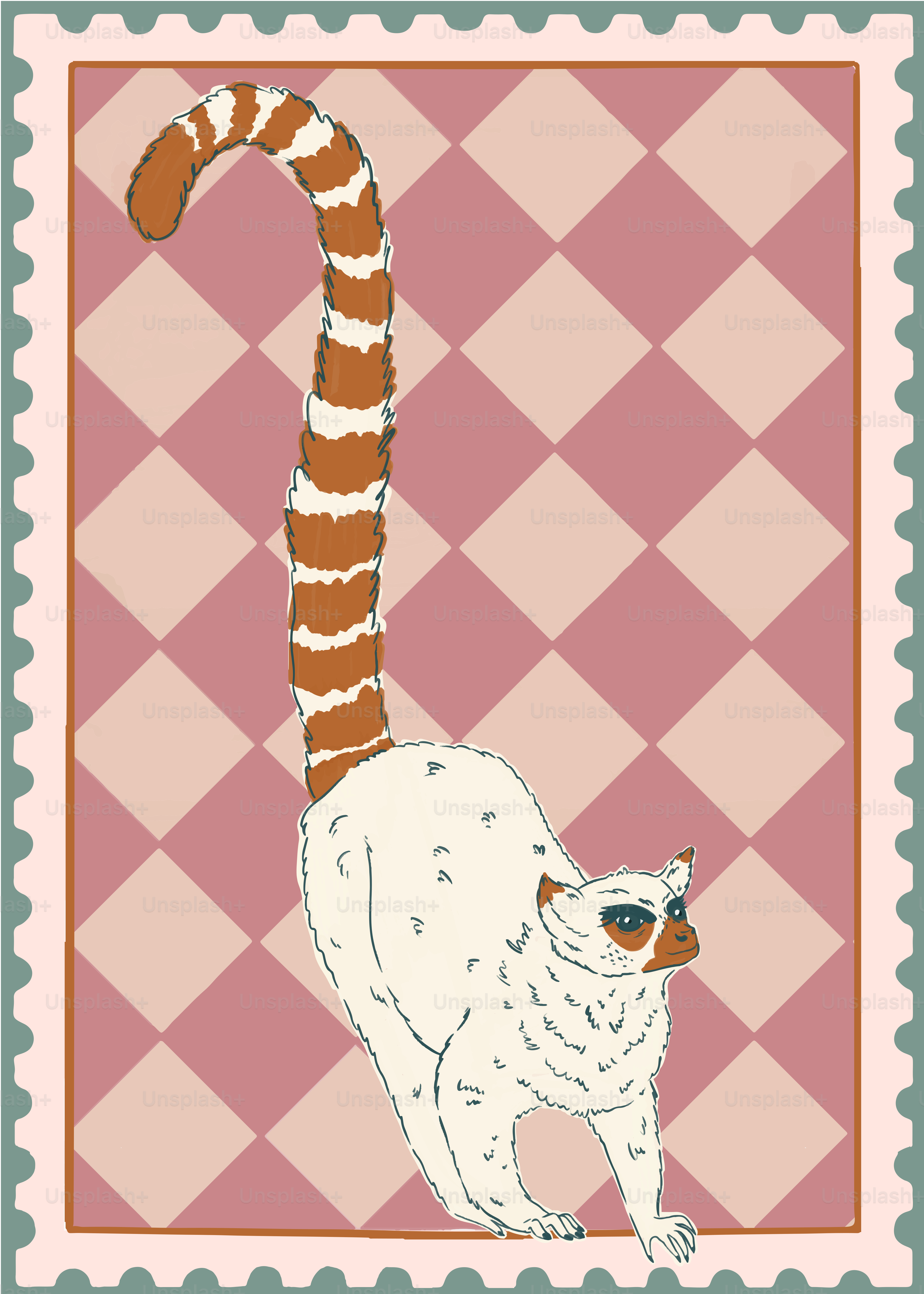 a picture of a cat with a long tail