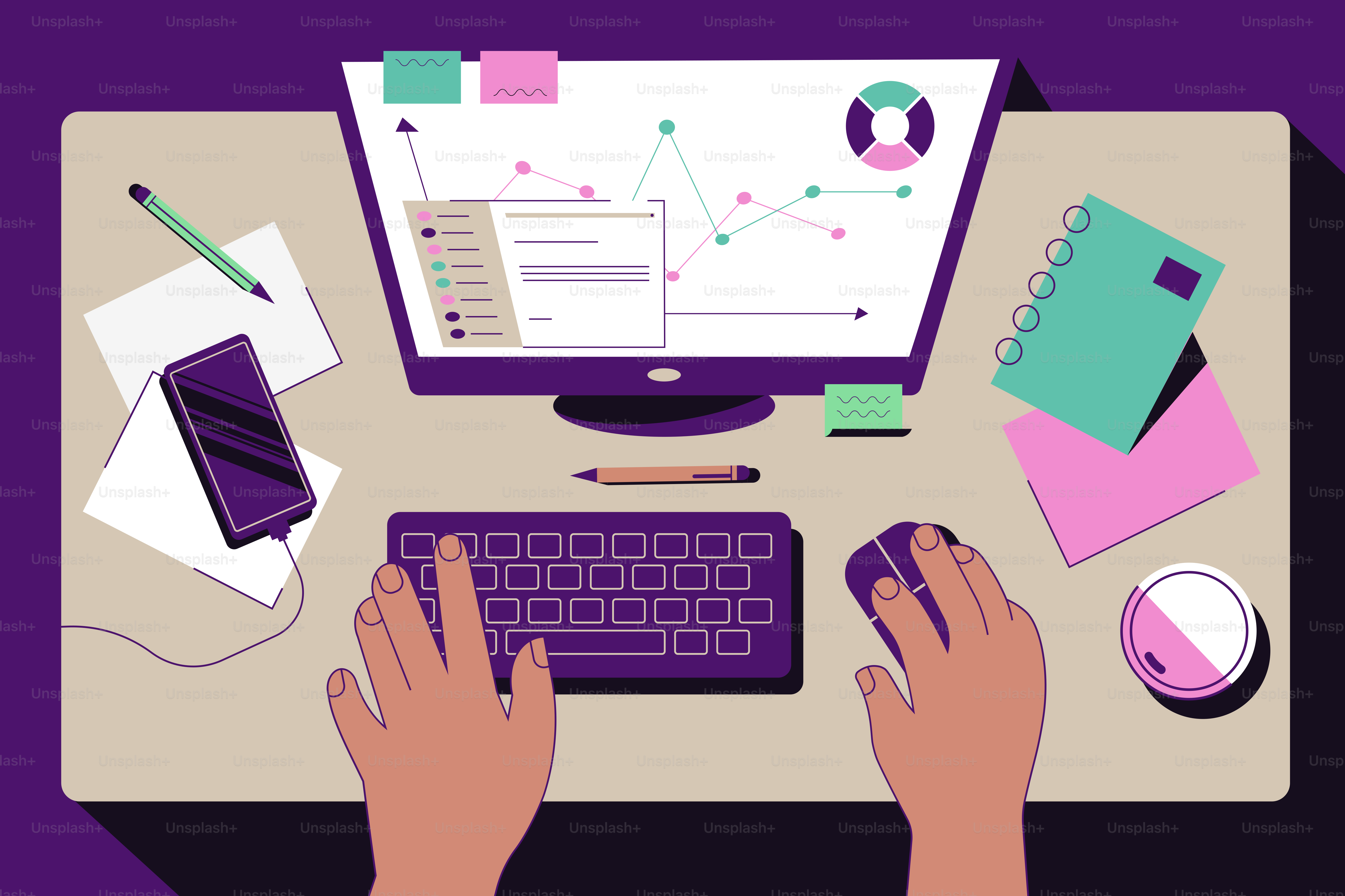 a person is typing on a computer keyboard