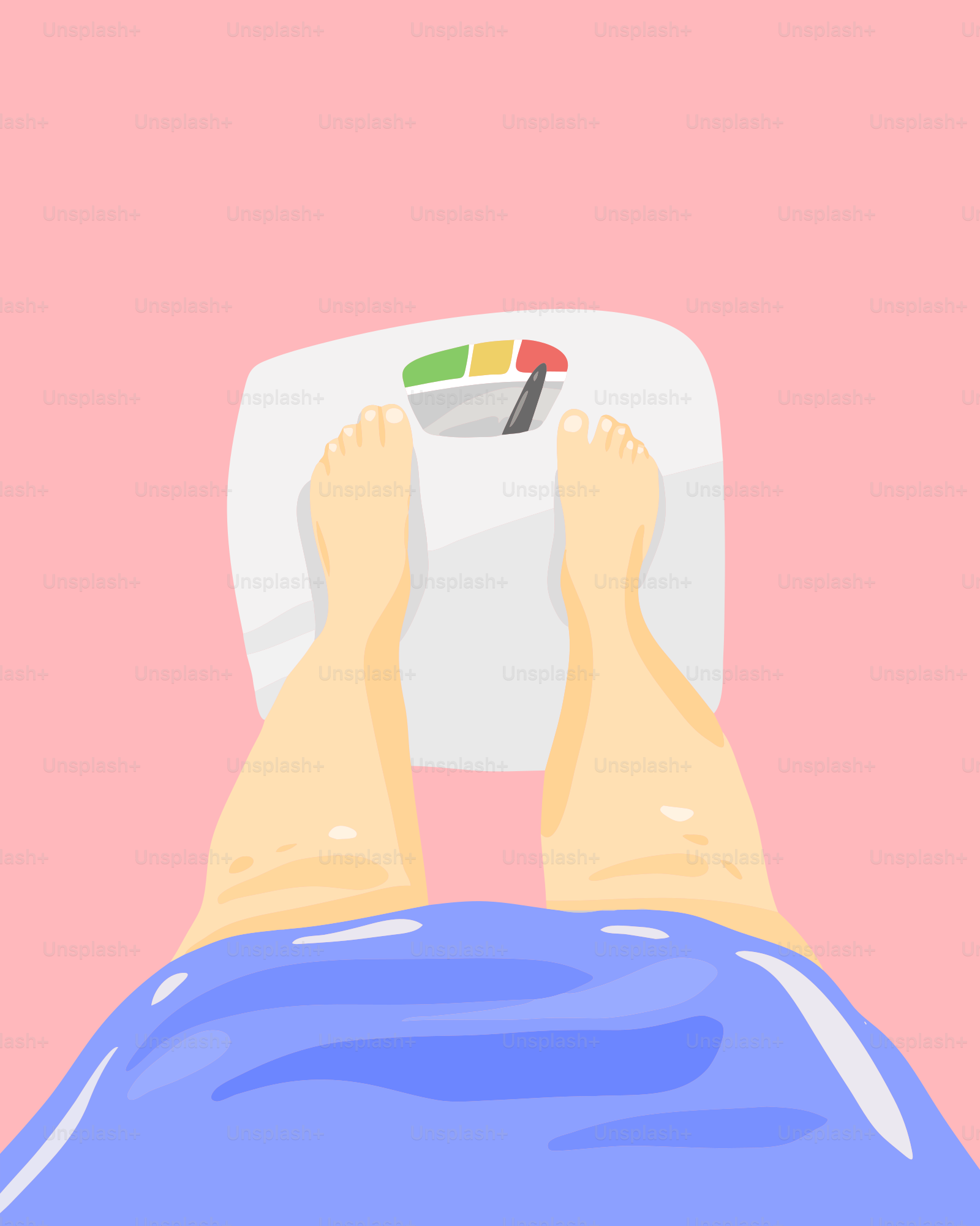 a person standing on a scale with their feet on it