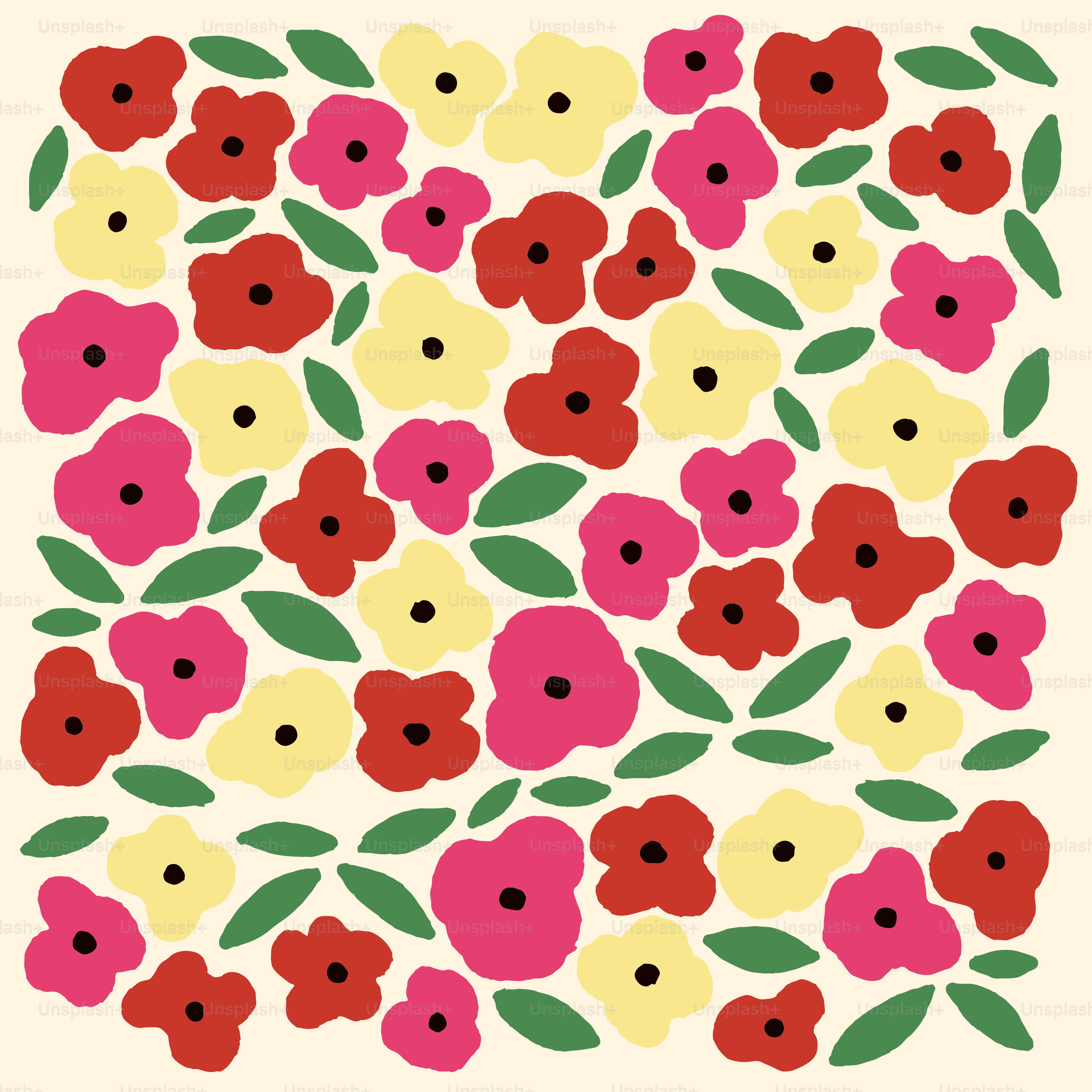 eine große Gruppe von Blumen auf weißem Grund