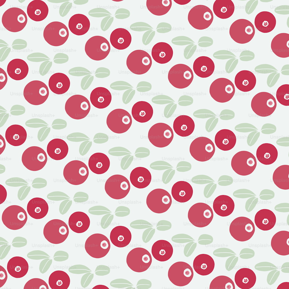 a pattern of cherries on a white background