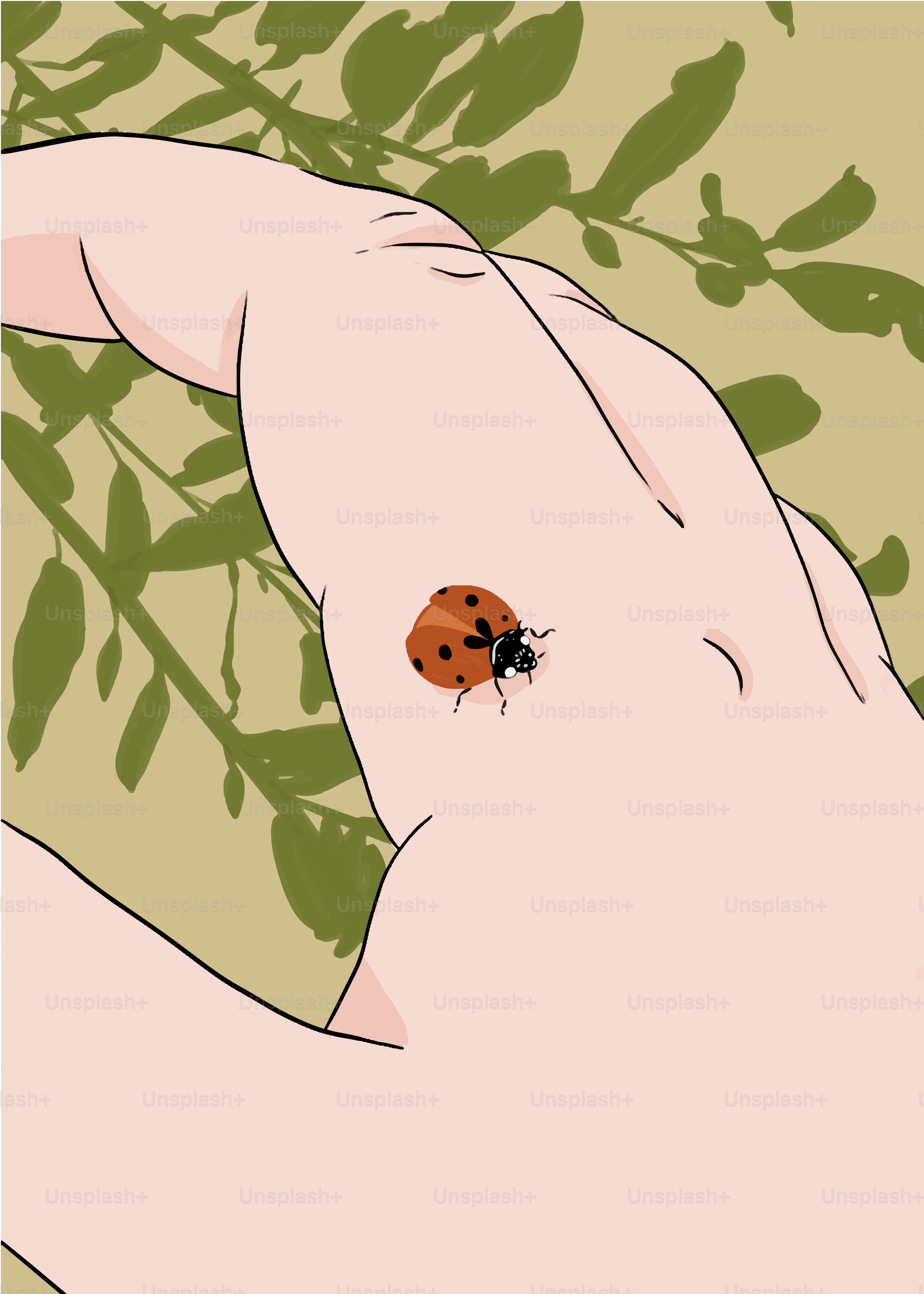 a ladybug sitting on top of a persons hand