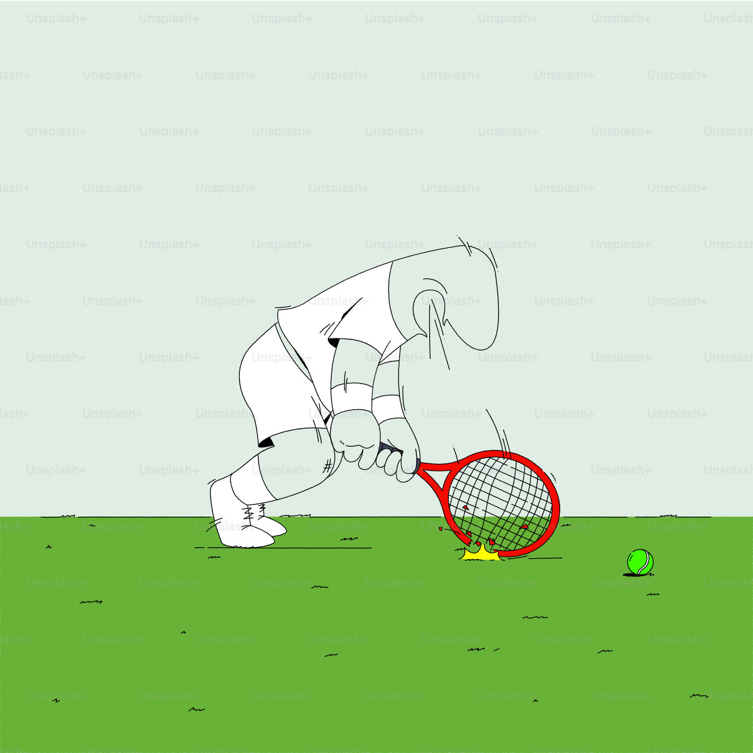 Jugador de tenis intentando alcanzar una bola baja en la pista.