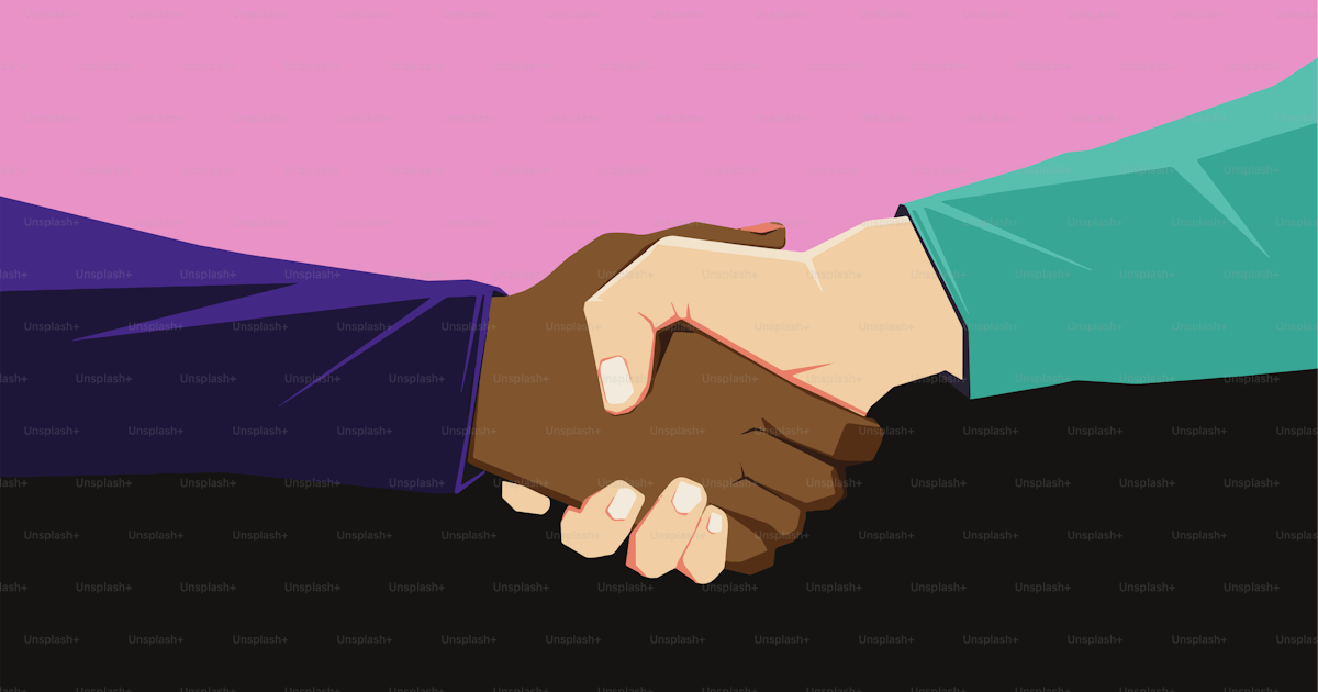 Élimination de la discrimination raciale. Poignée de main afro ...