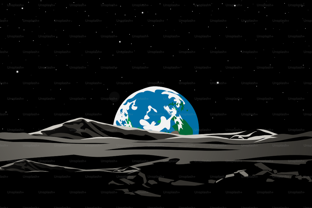 Vue sur la Terre depuis la Lune