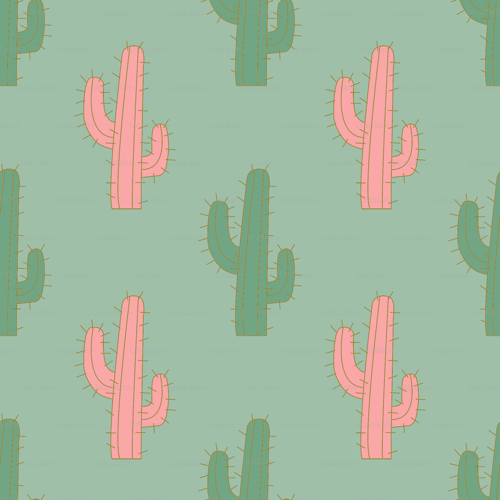 un motif sans couture avec des cactus colorés sur fond vert. Imprimé textile pour la maison. Du papier peint pour la chambre de bébé. Emballage cadeau.