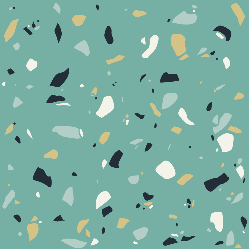 Fresh flat terrazzo stone seamless pattern with multicoloured flecks.