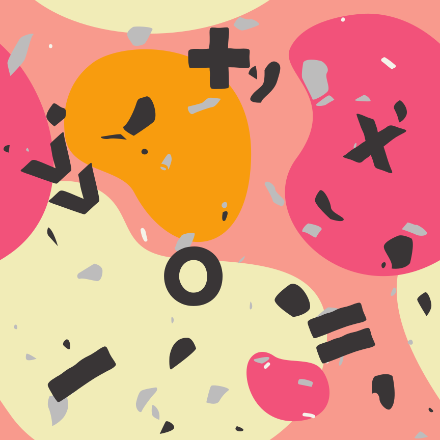 Ein modernes, nahtloses Muster mit Retro-Flair der 80er und 90er Jahre. Amorph