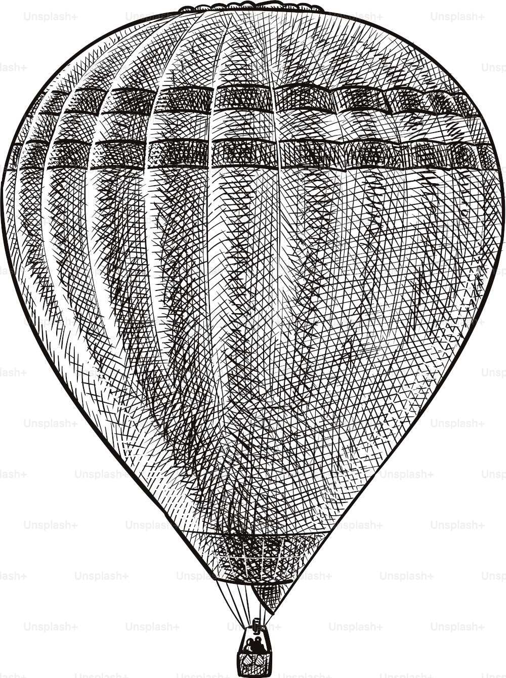 Old style illustration of a balloon
