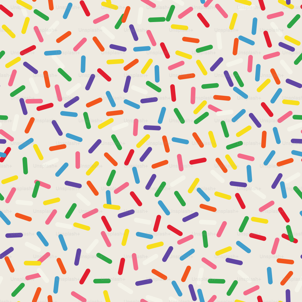 A bright, simple and sweet rainbow candy sprinkles seamless pattern.
