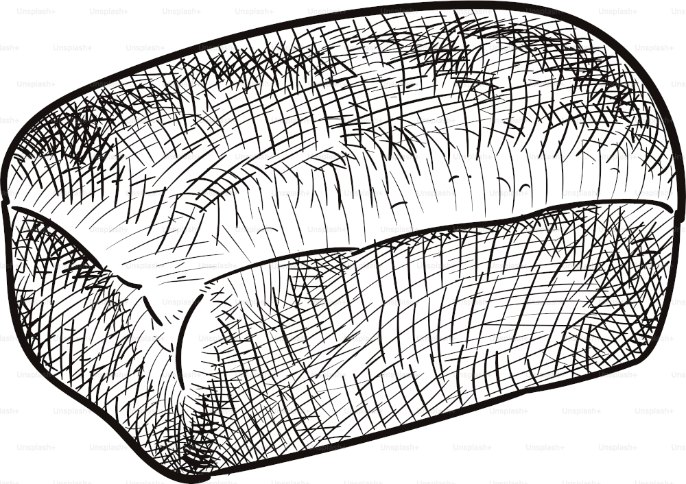 Old style illustration of loaf of bread