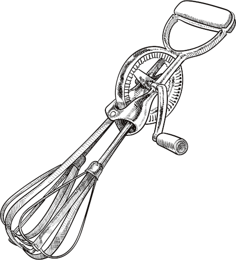 Old style illustration of a egg beater