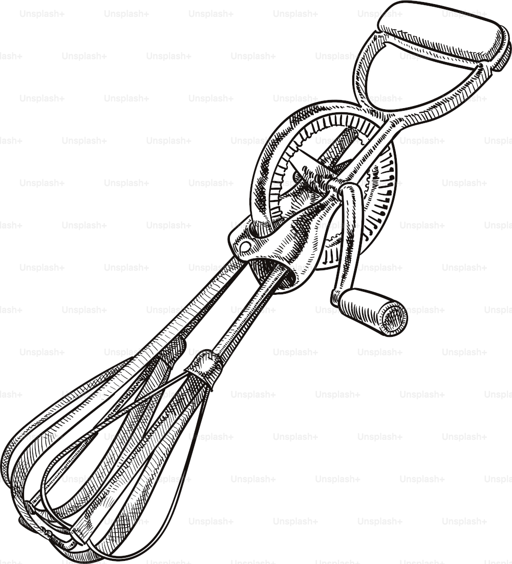 Old style illustration of a egg beater
