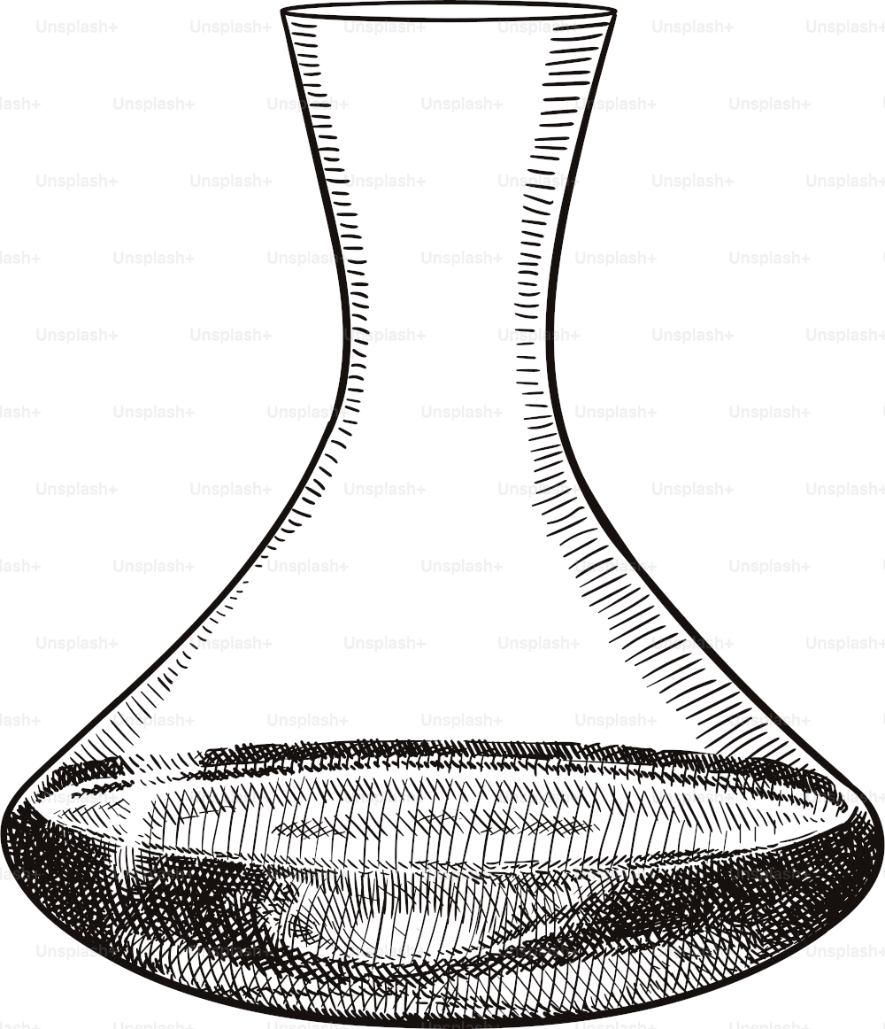 Old style sketch of a decanter