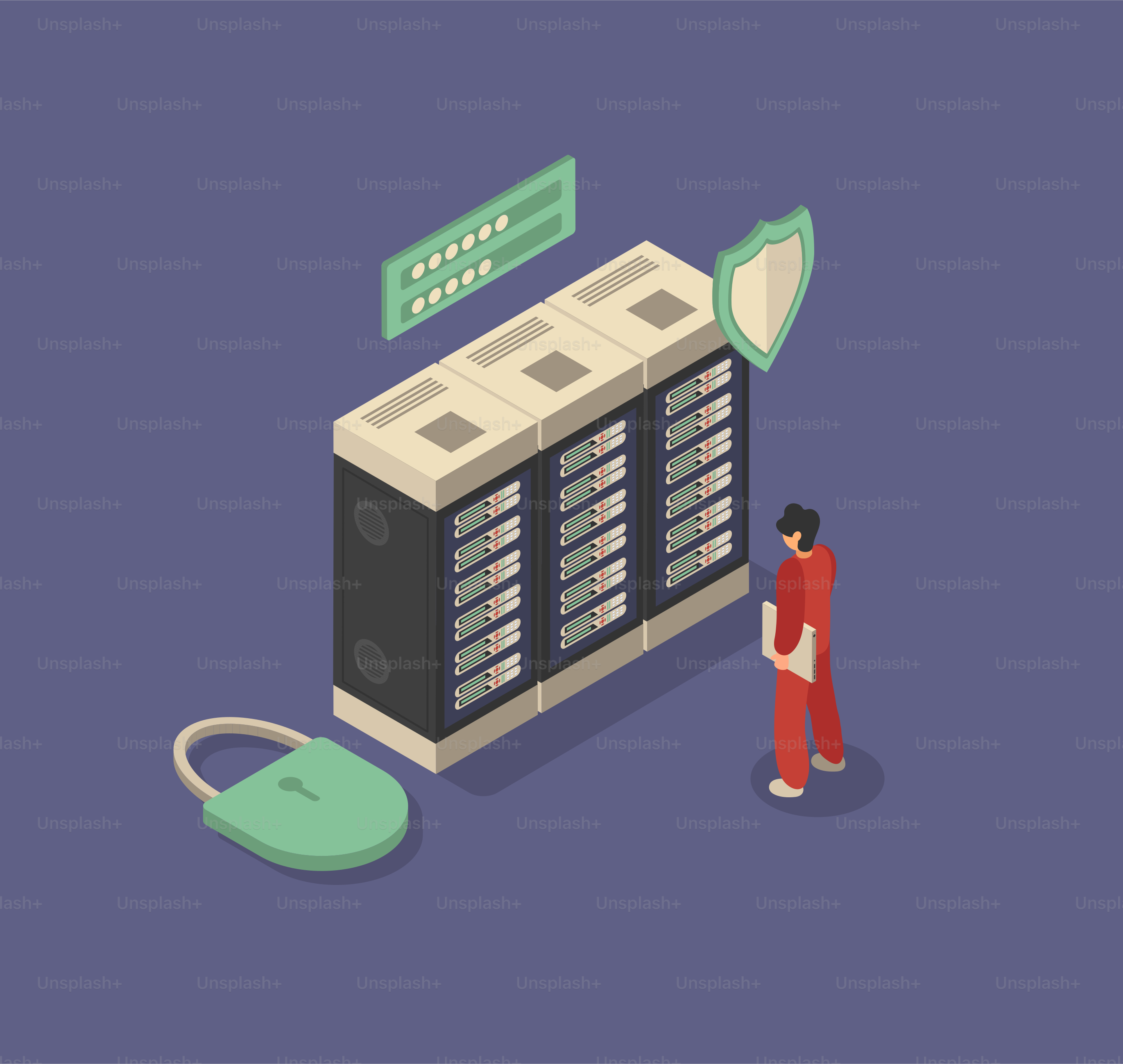 Server Isometric Vector. Identification and Security of Big Server Data.