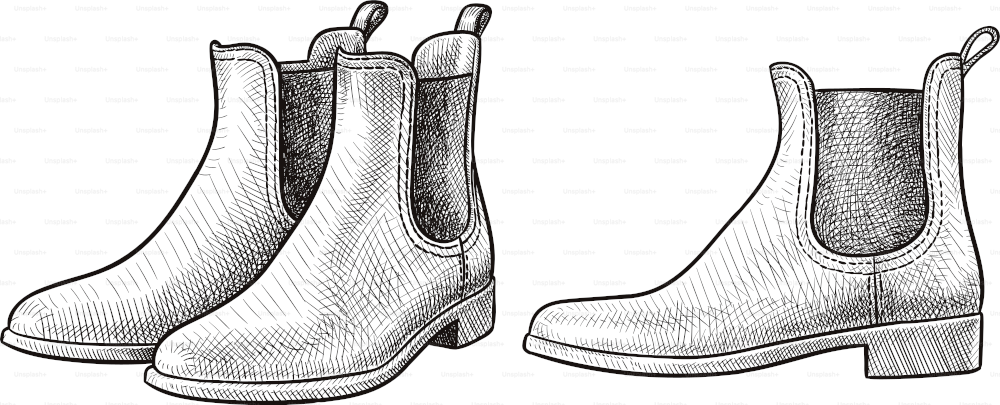 Illustration dessinée à la main d’une paire de chaussures