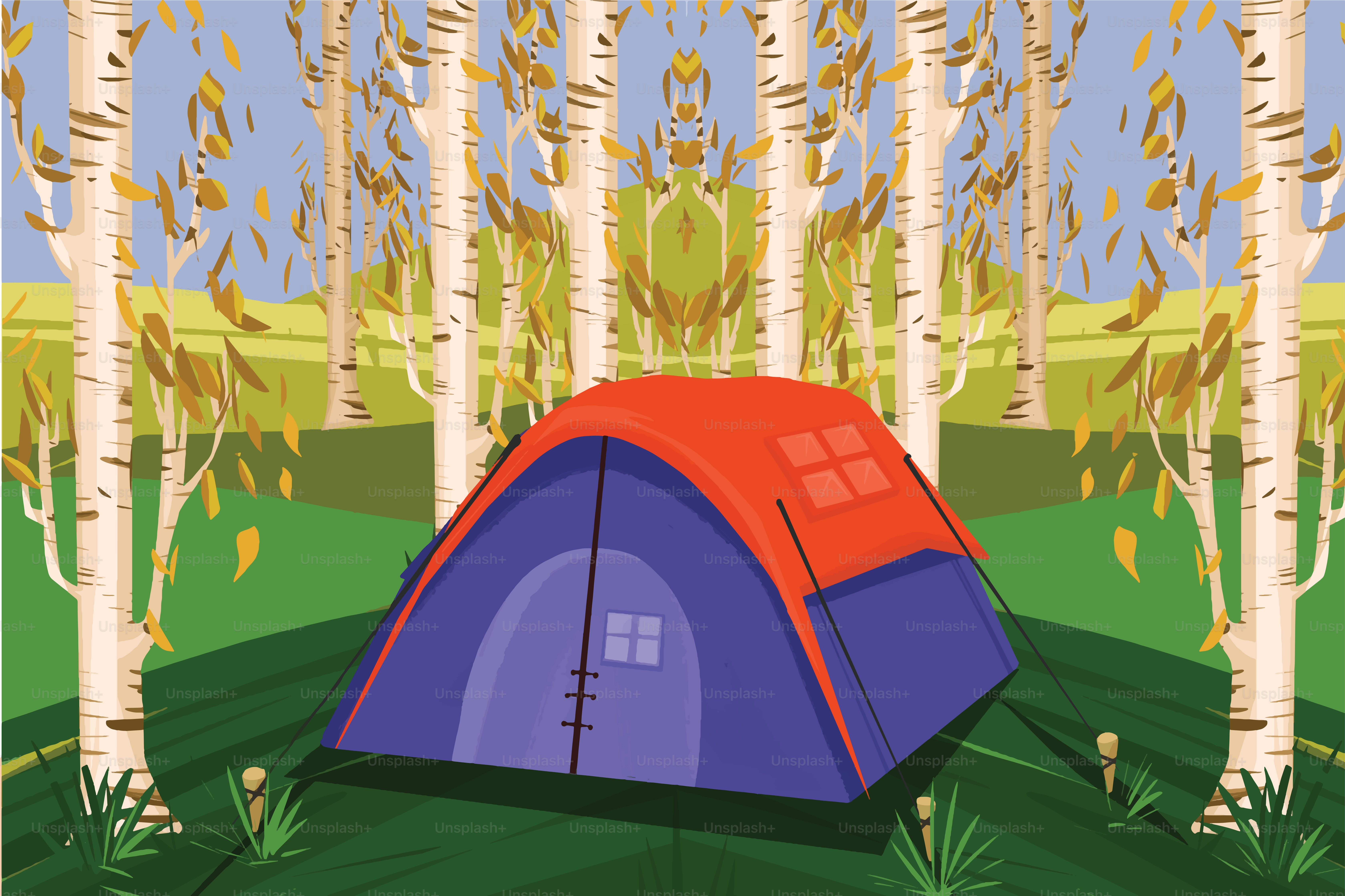 Acampar em paisagens naturais