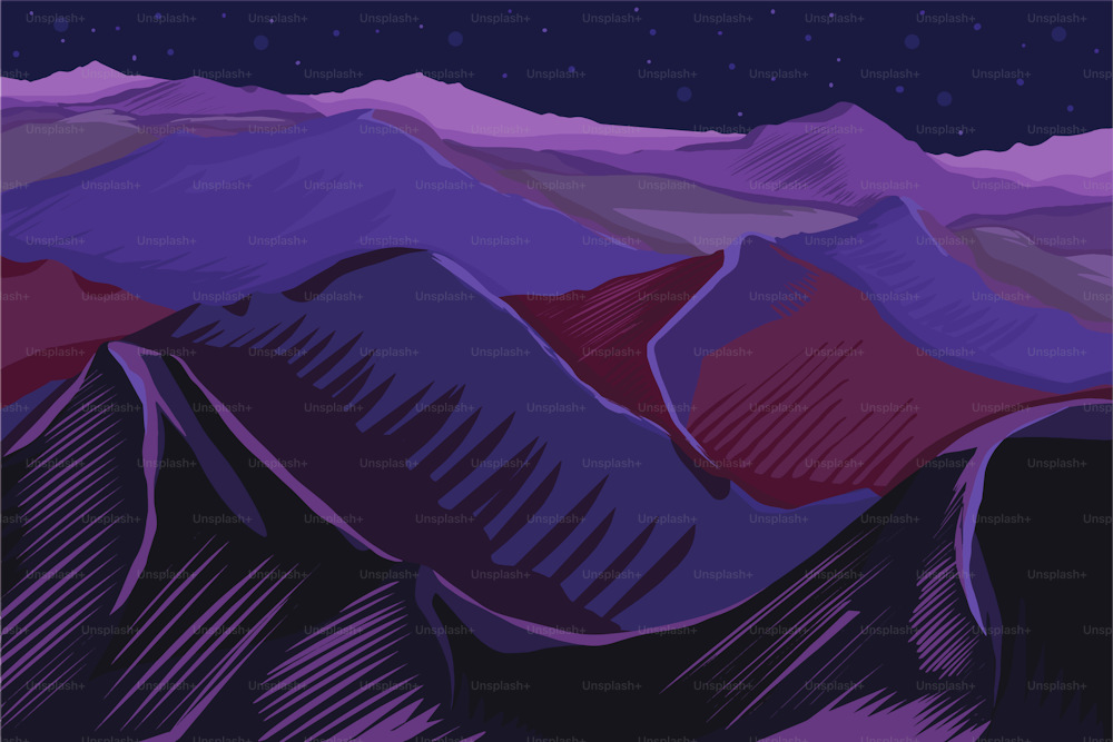 山々のパノラマ風景