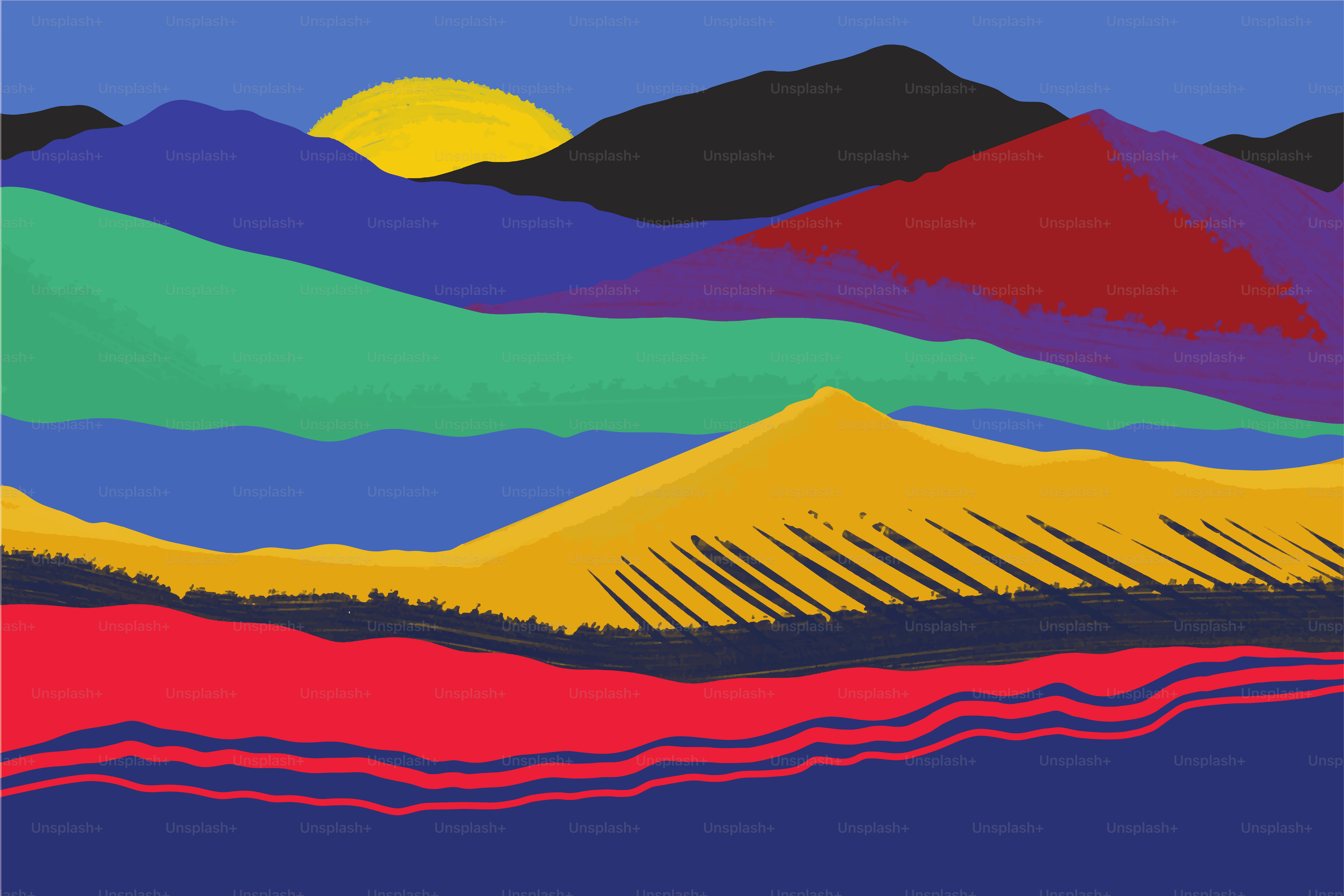 While looking towards the horizon you notice sun setting in beautiful warm colors