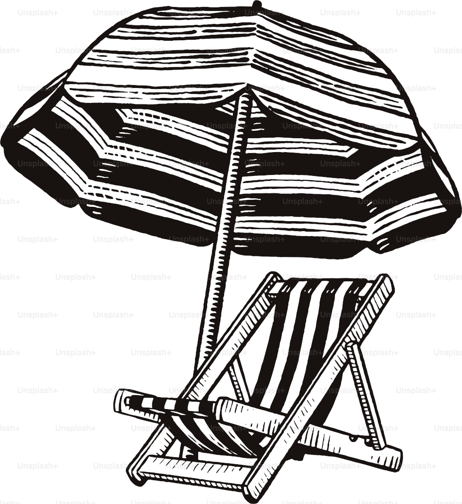 Vector drawing of beach gear